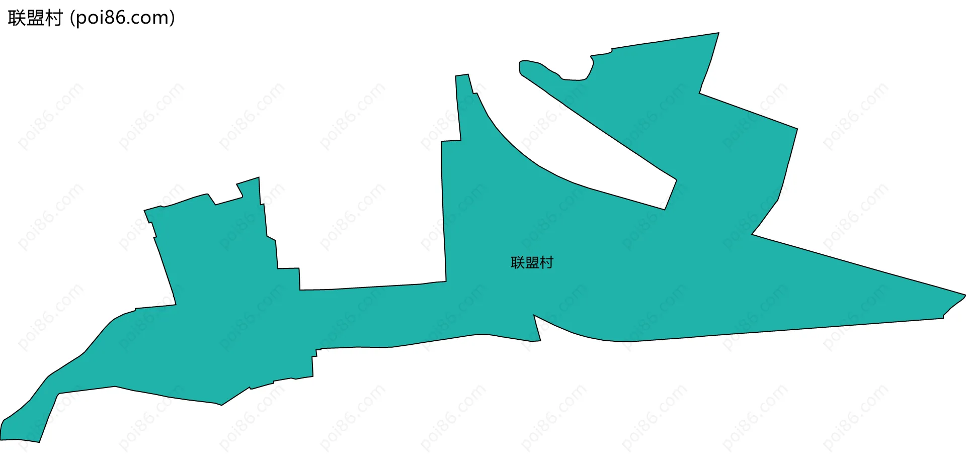 联盟村边界地图