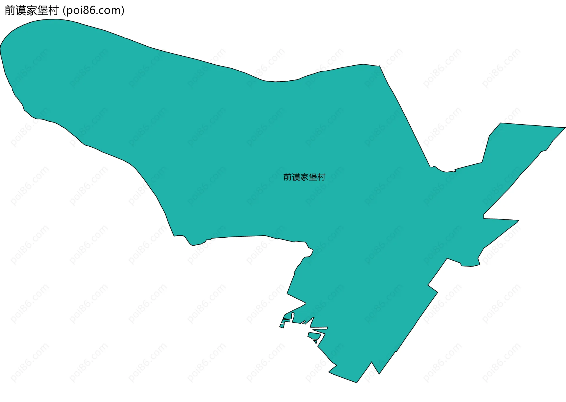 前谟家堡村边界地图