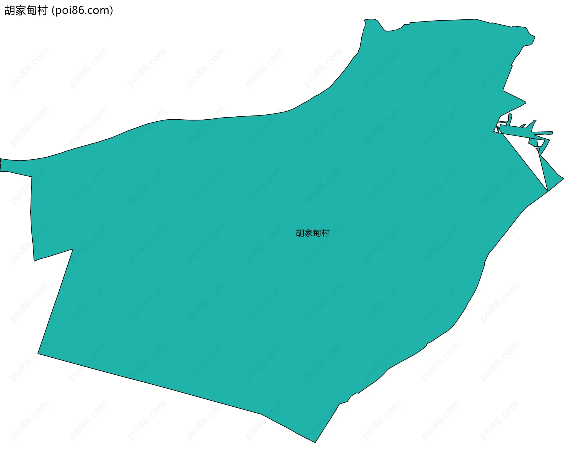 胡家甸村边界地图