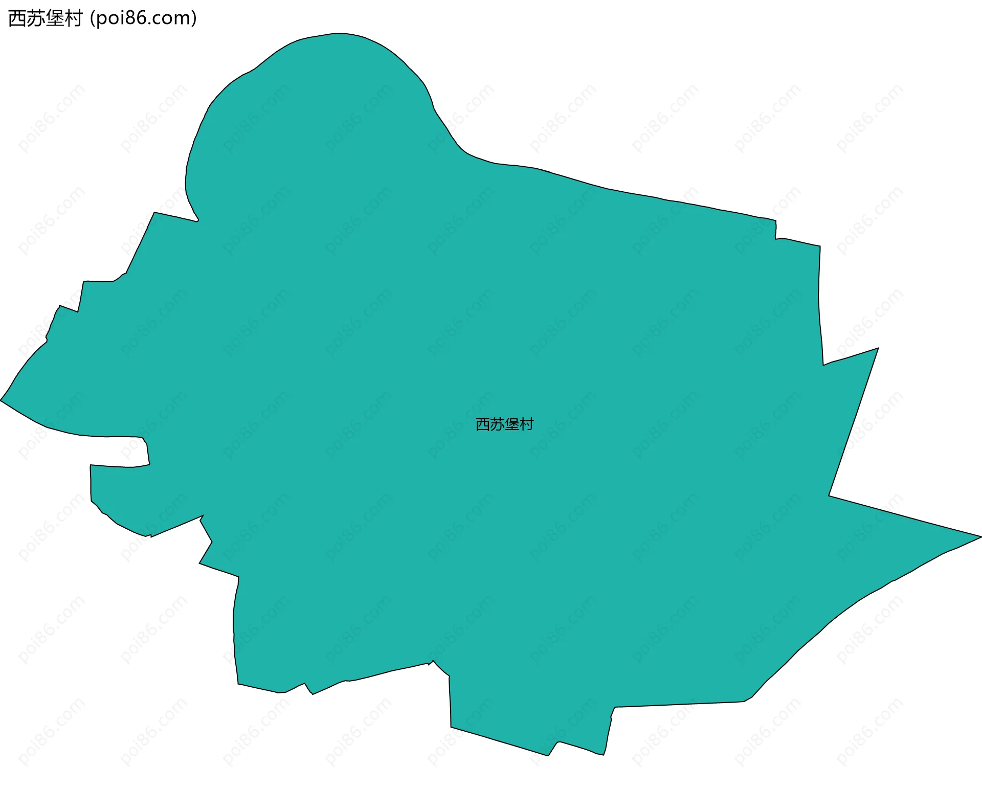 西苏堡村边界地图