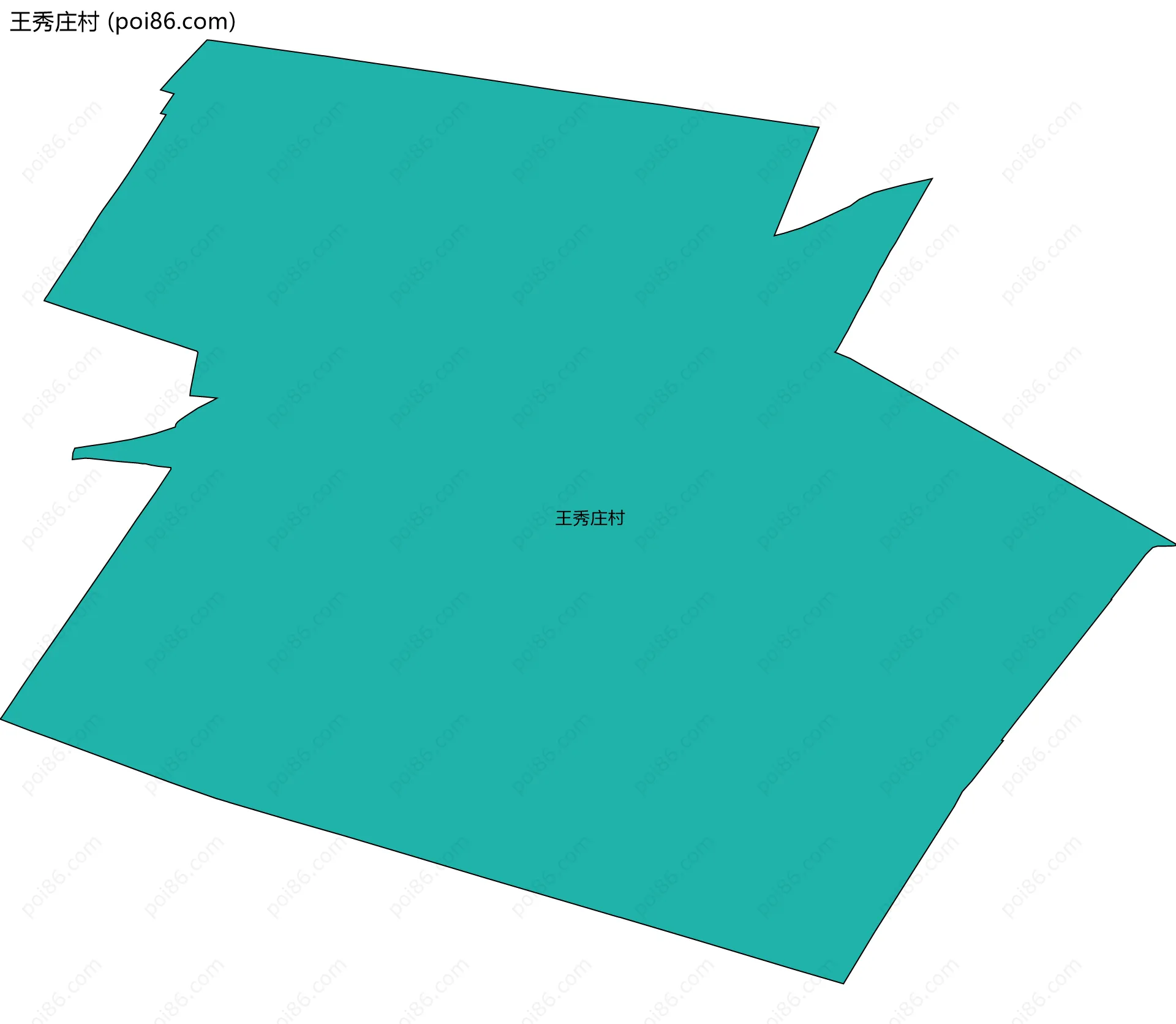 王秀庄村边界地图