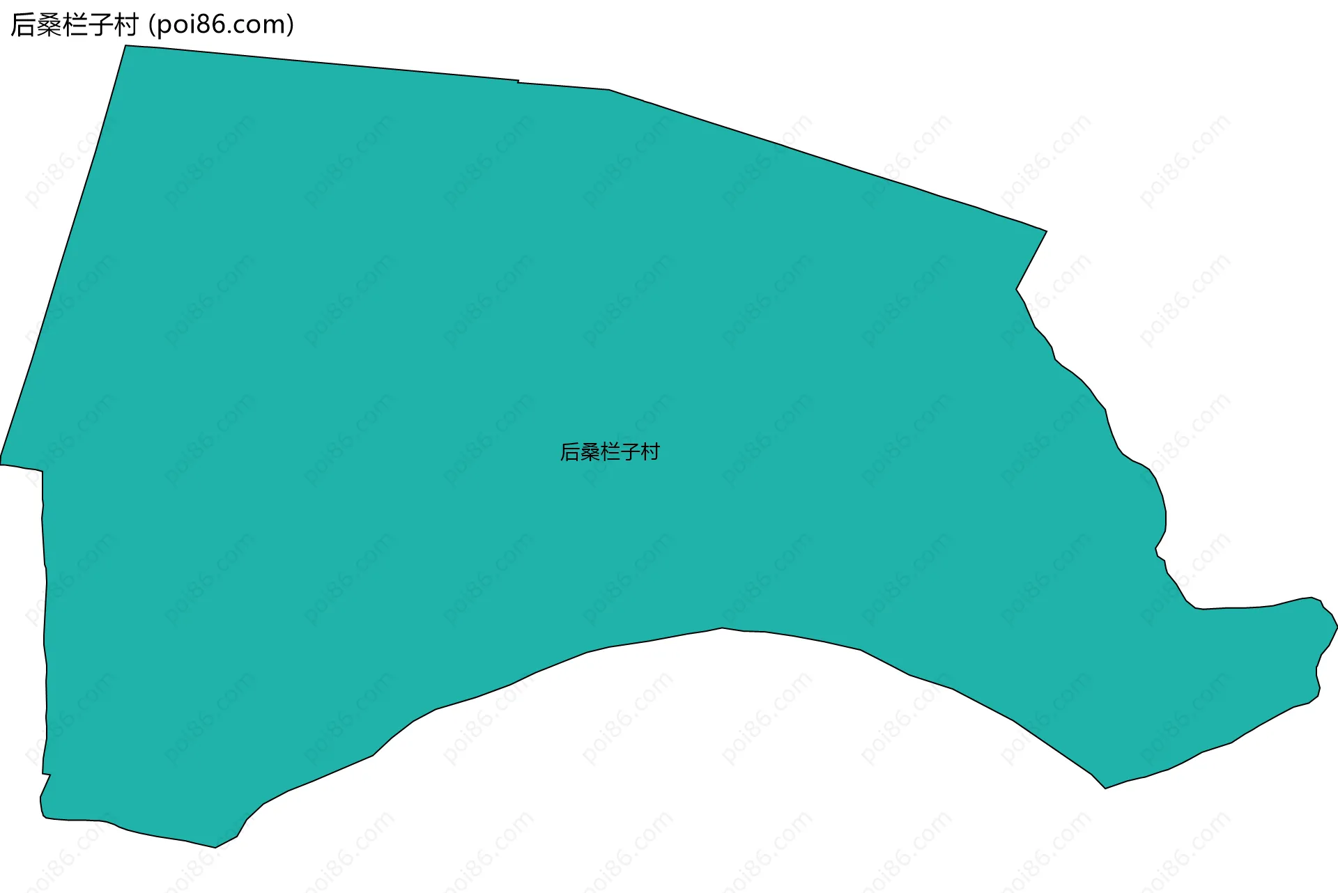后桑栏子村边界地图
