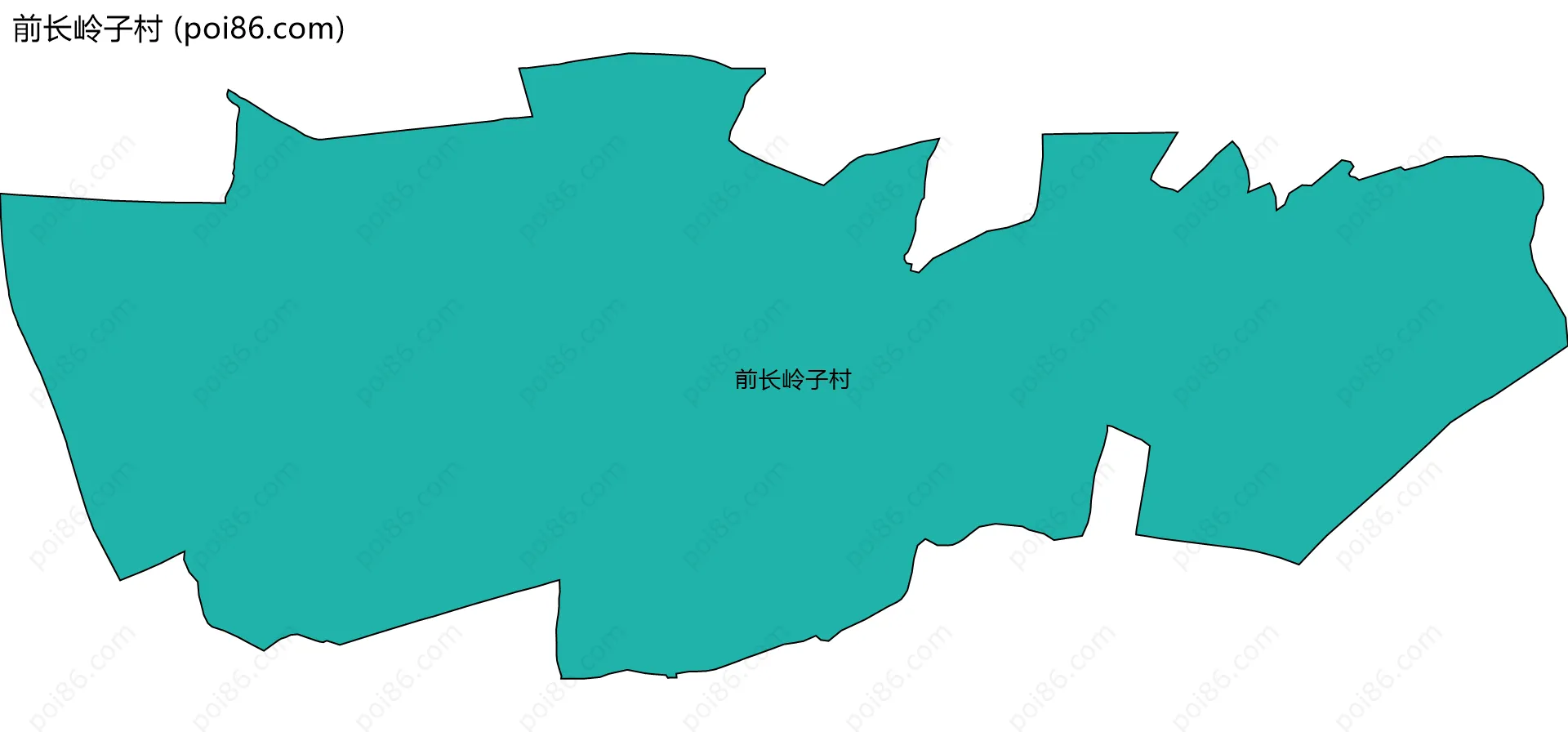 前长岭子村边界地图