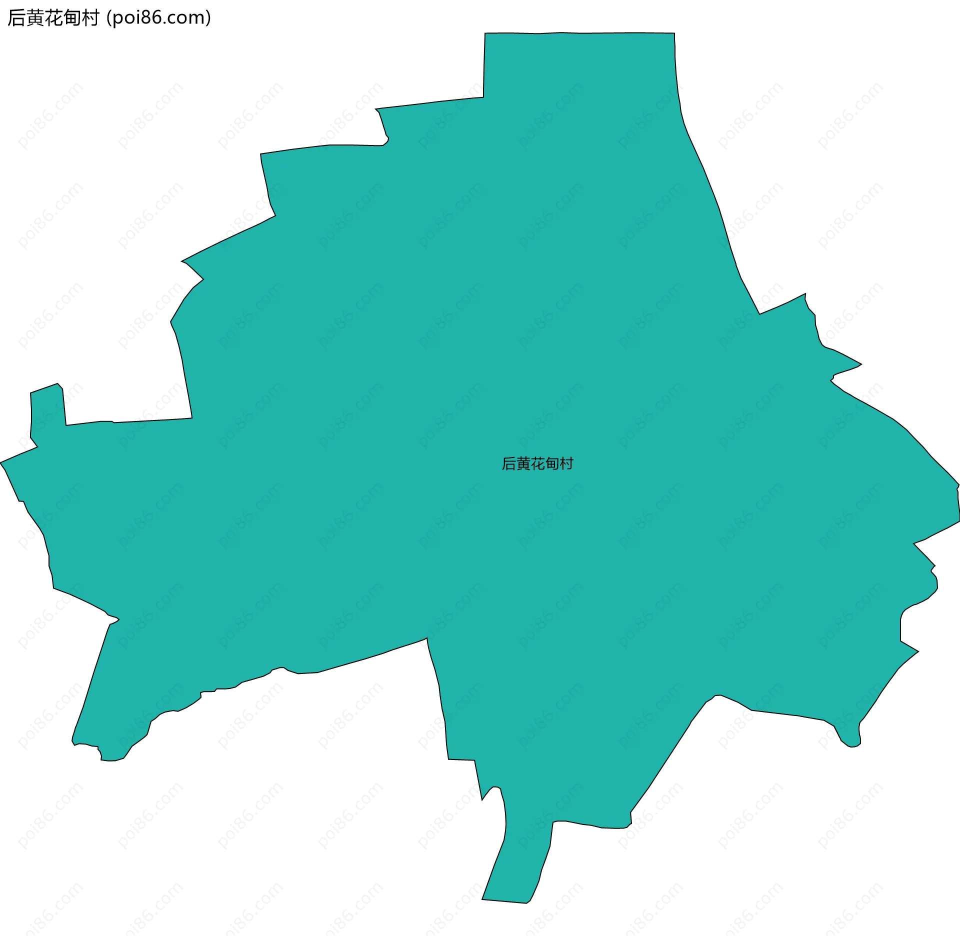后黄花甸村边界地图