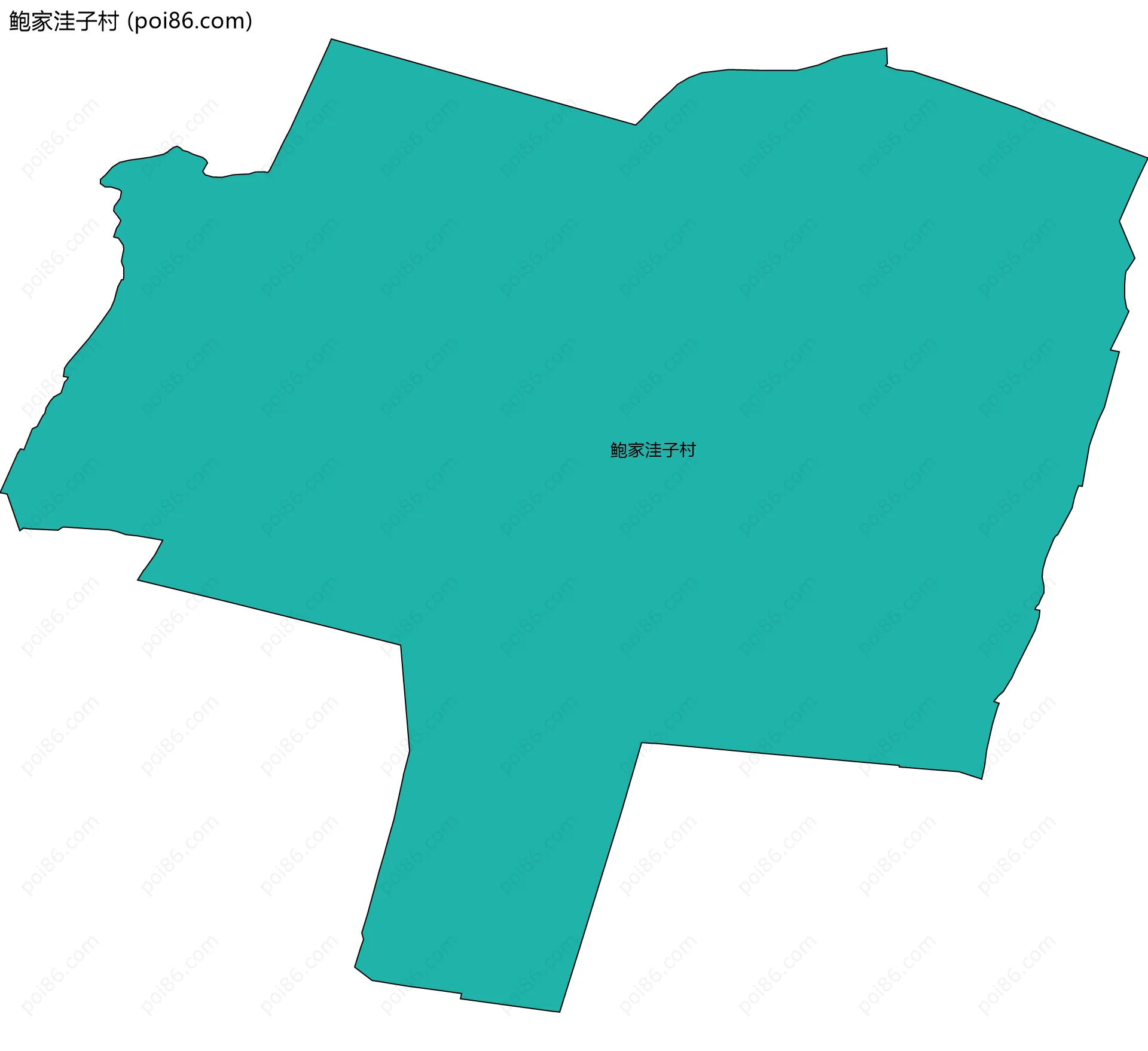 鲍家洼子村边界地图