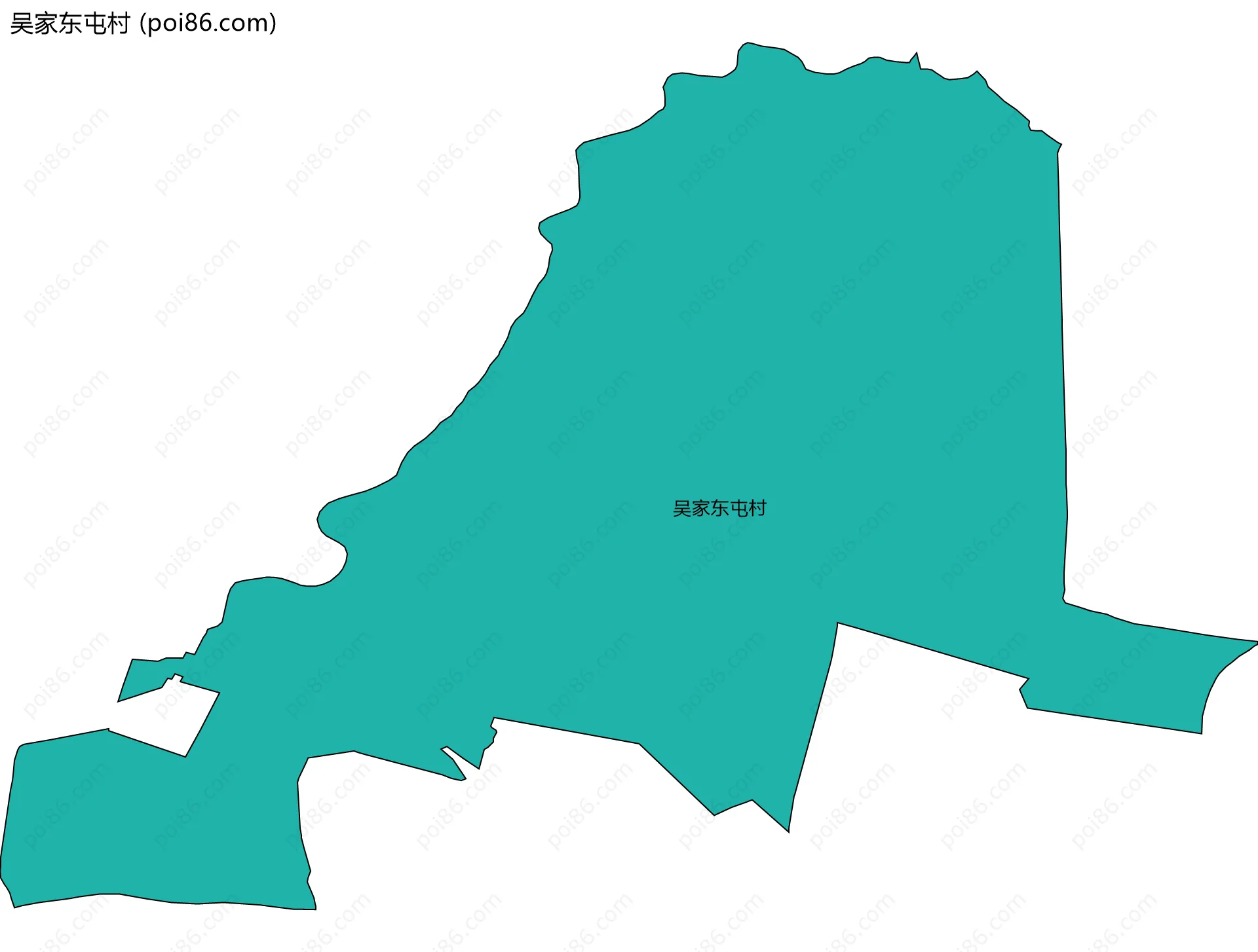 吴家东屯村边界地图
