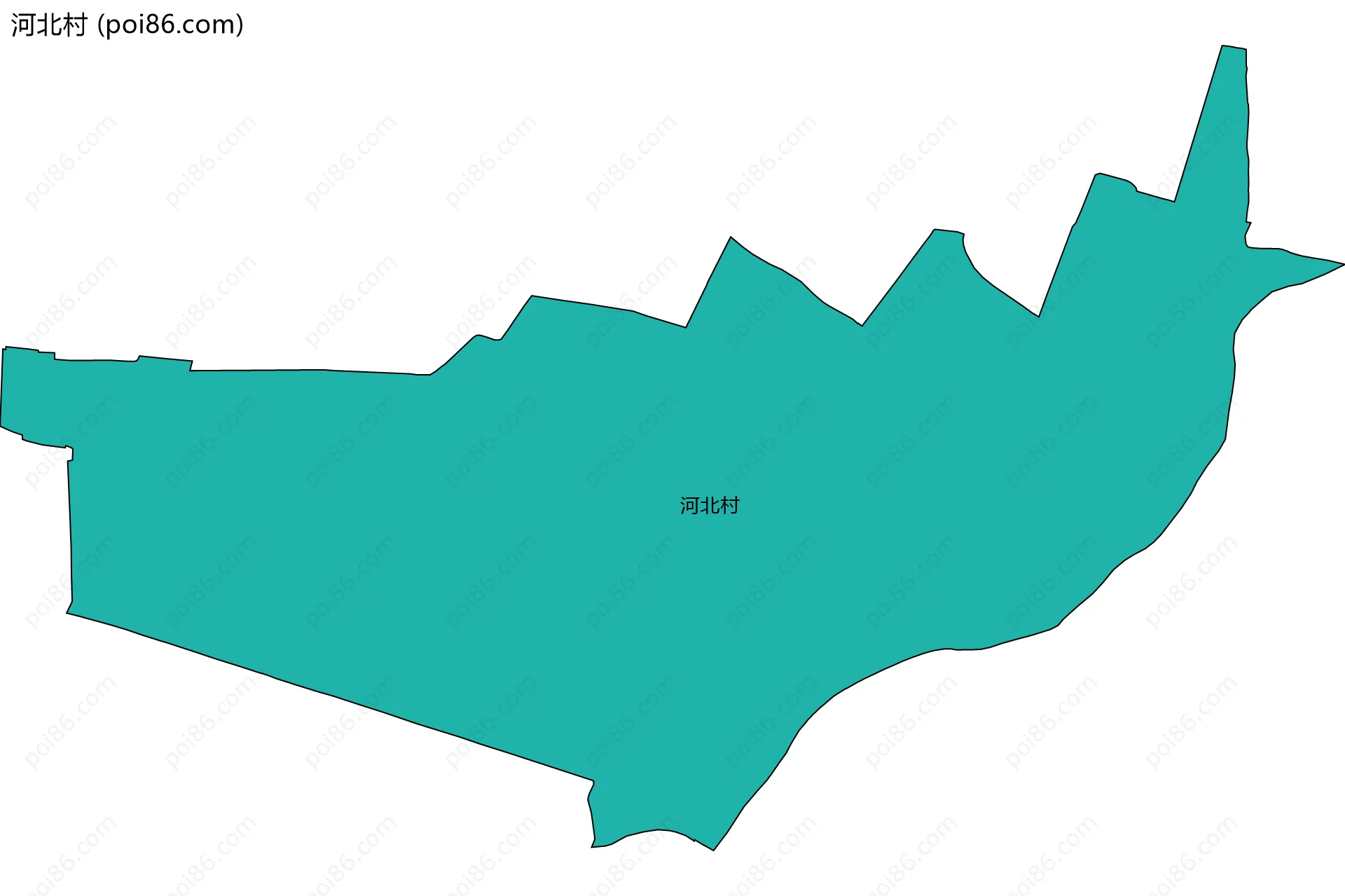 河北村边界地图