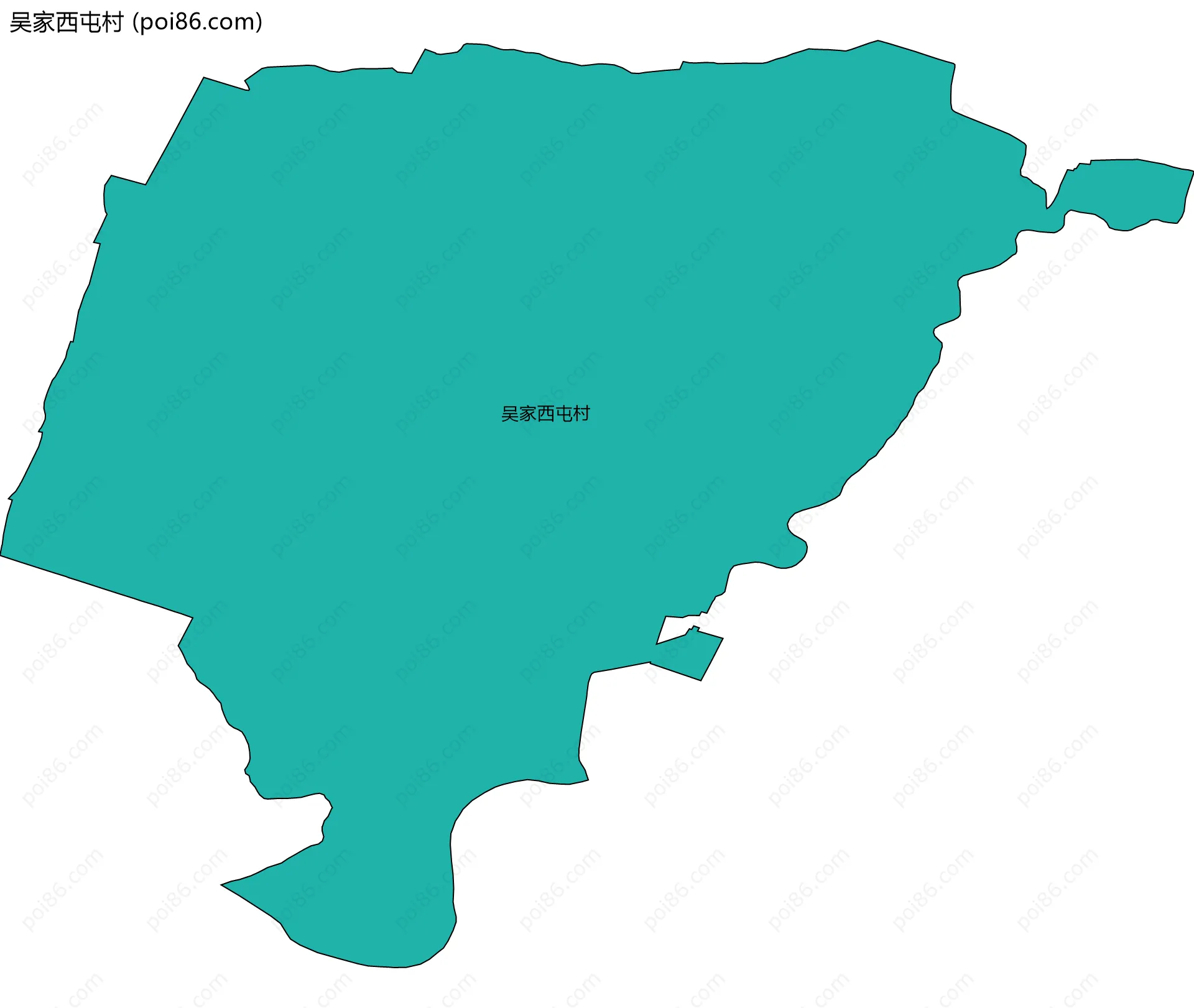 吴家西屯村边界地图