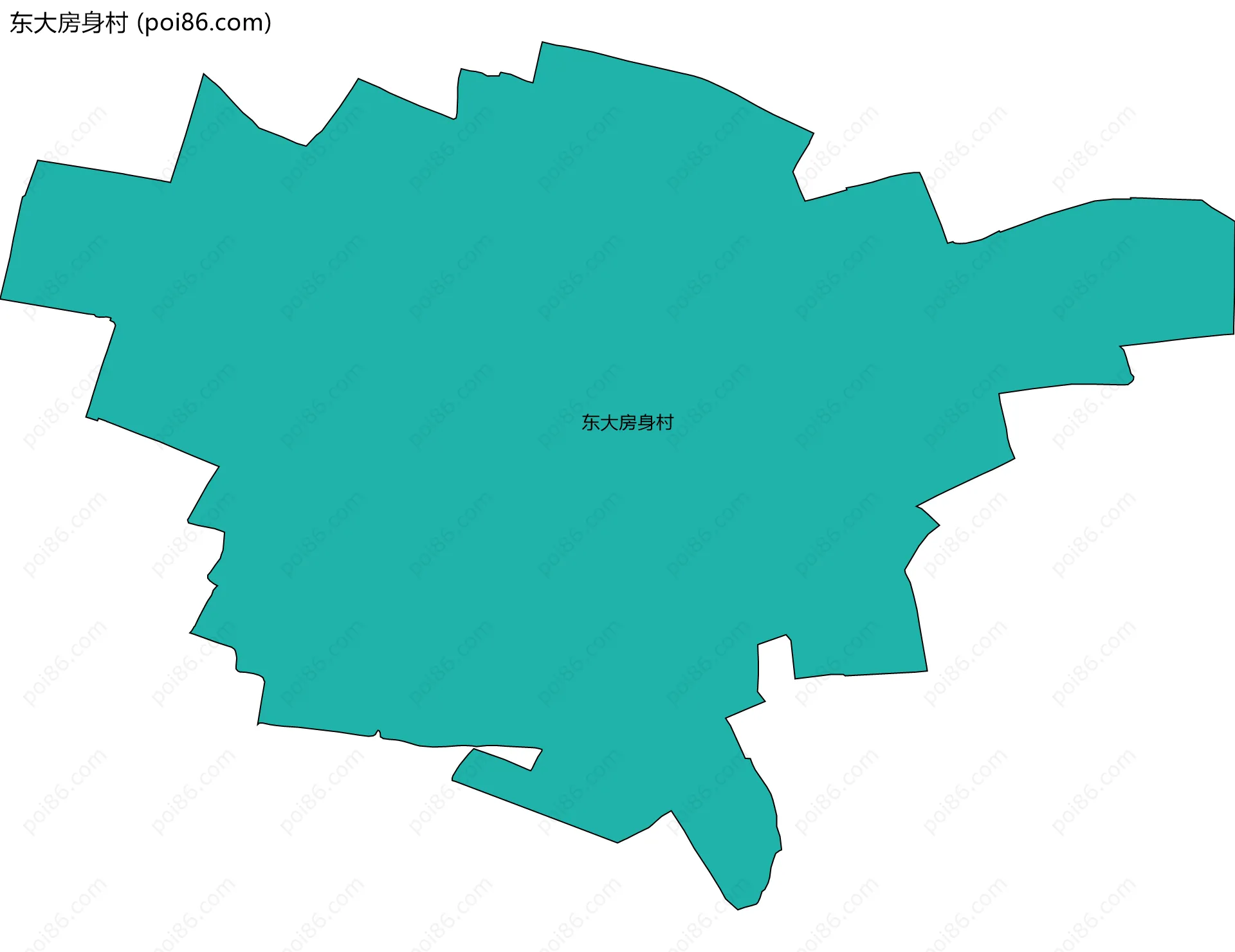 东大房身村边界地图