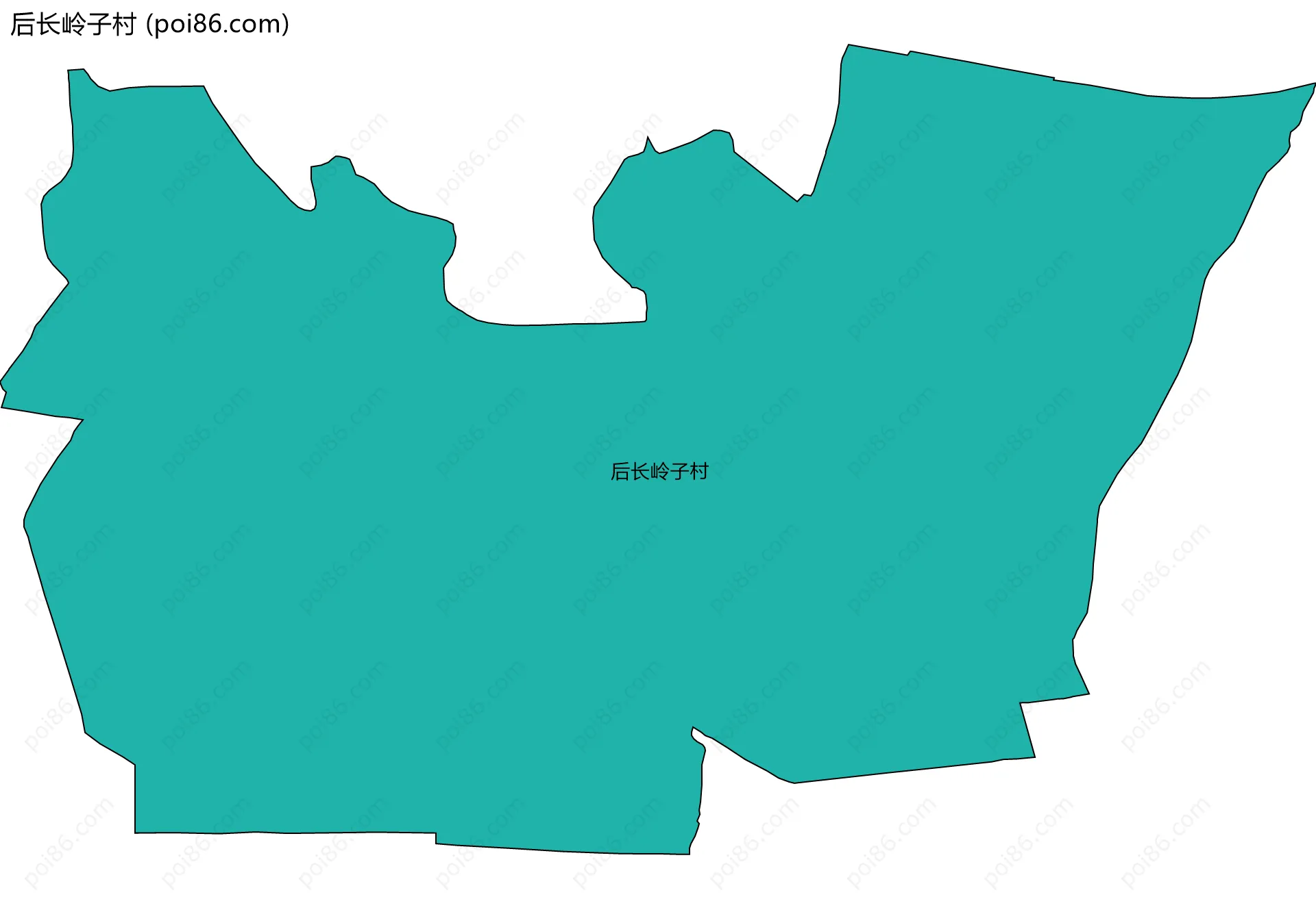 后长岭子村边界地图