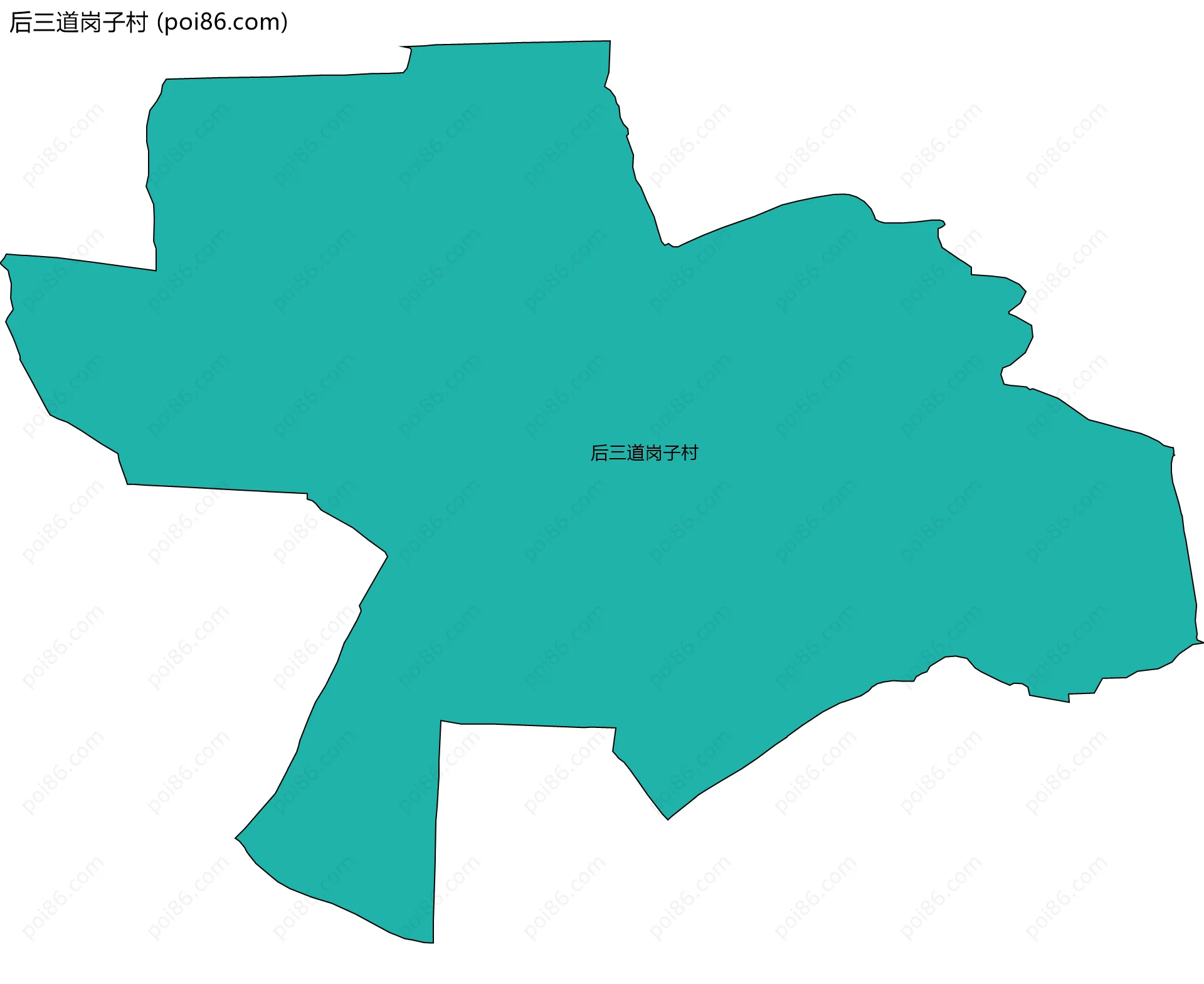 后三道岗子村边界地图