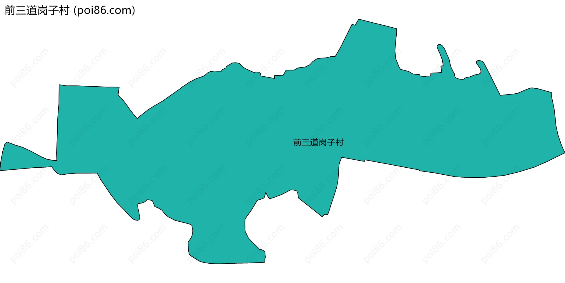 前三道岗子村边界地图