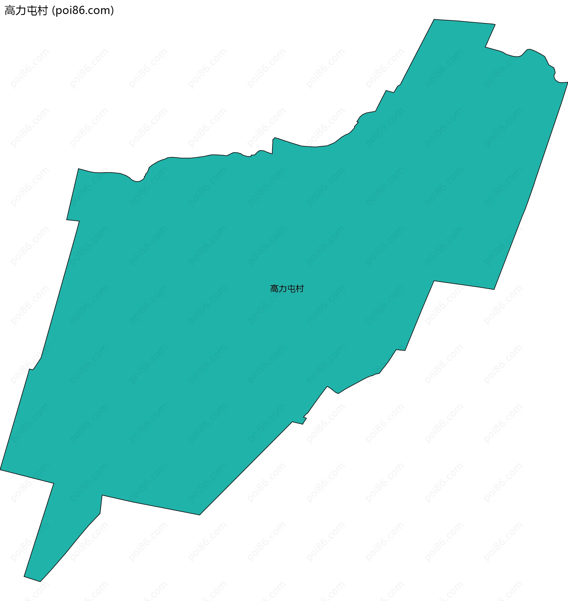 高力屯村边界地图