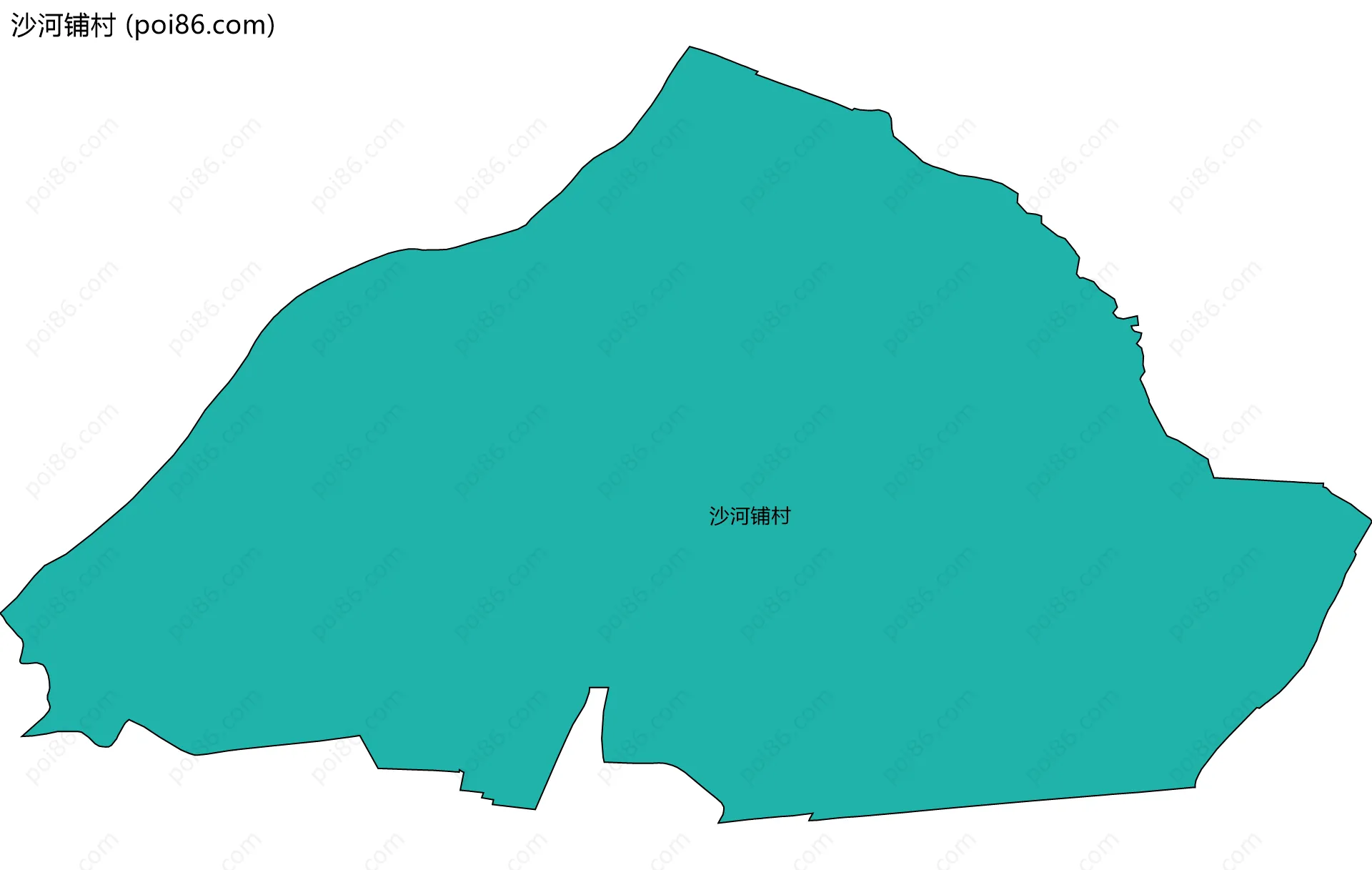 沙河铺村边界地图