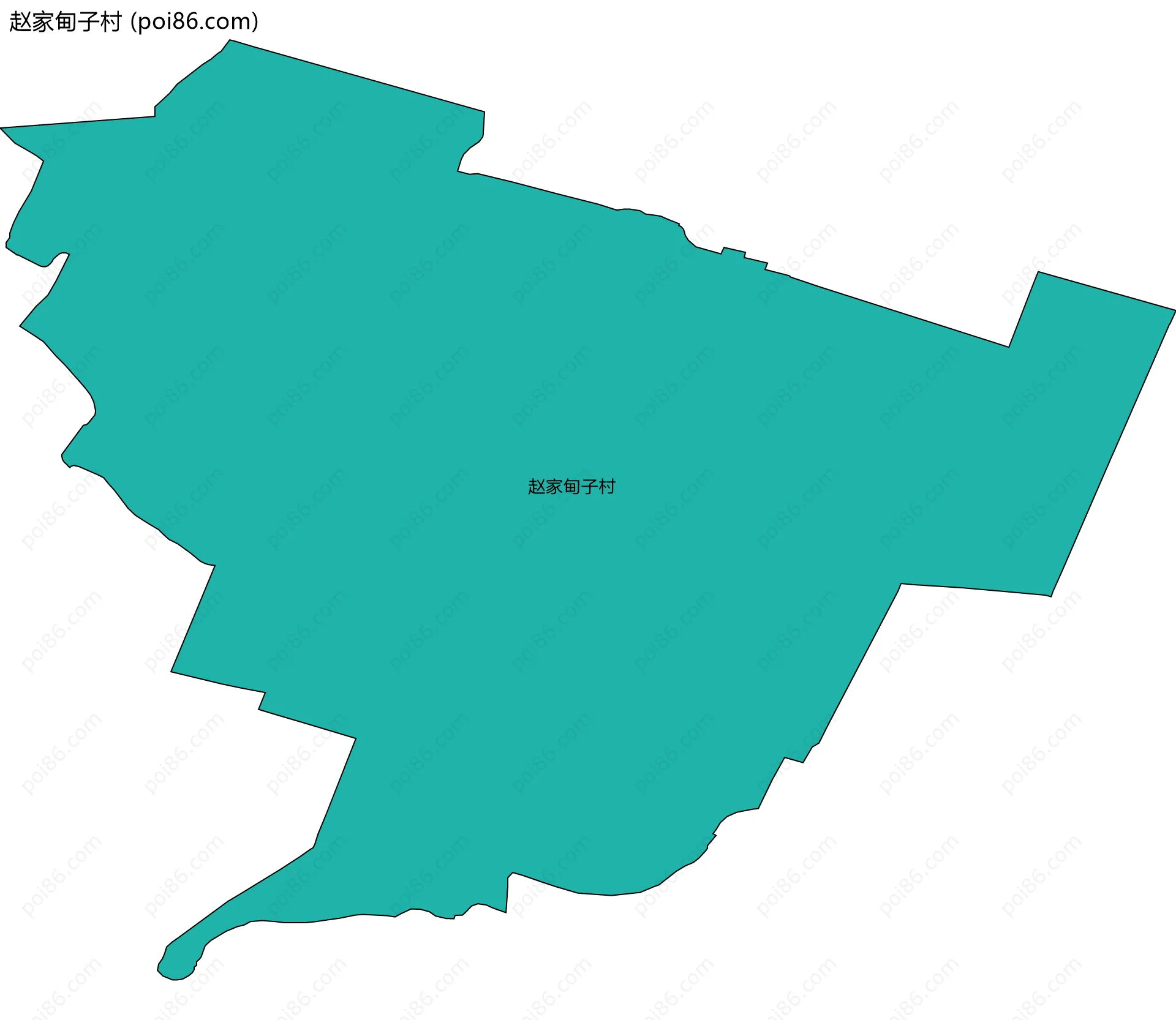 赵家甸子村边界地图