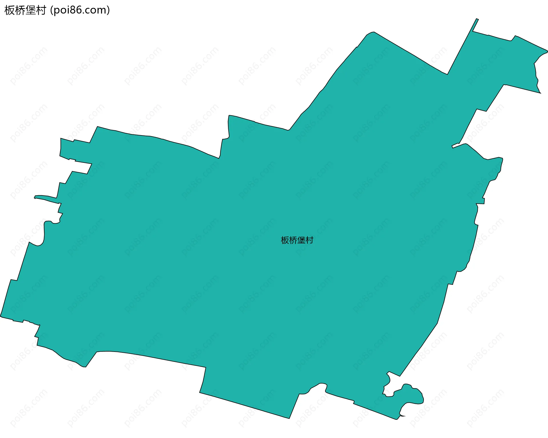 板桥堡村边界地图