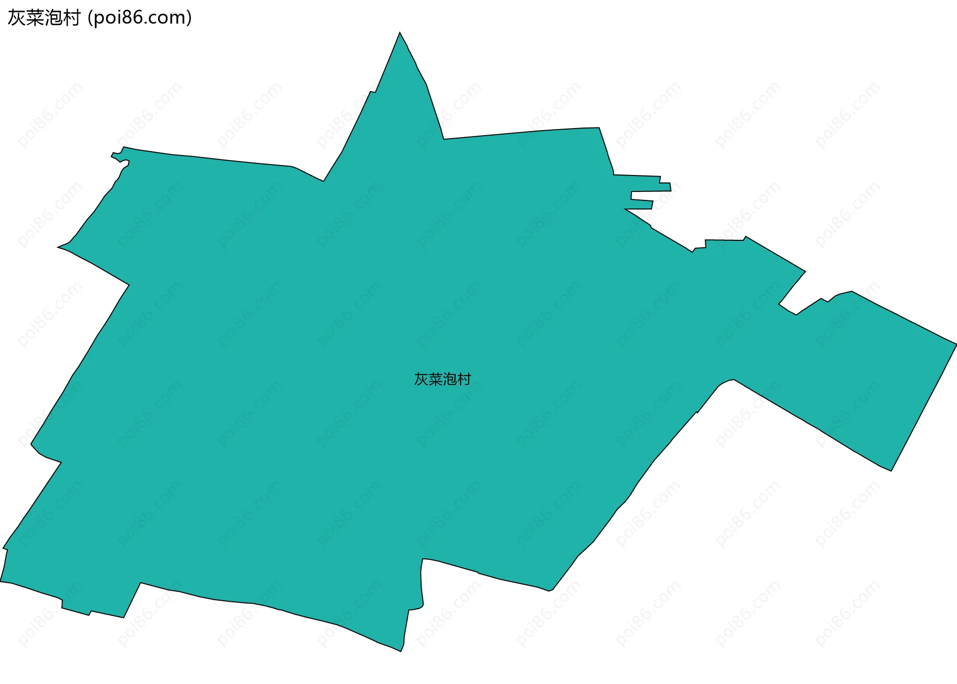 灰菜泡村边界地图