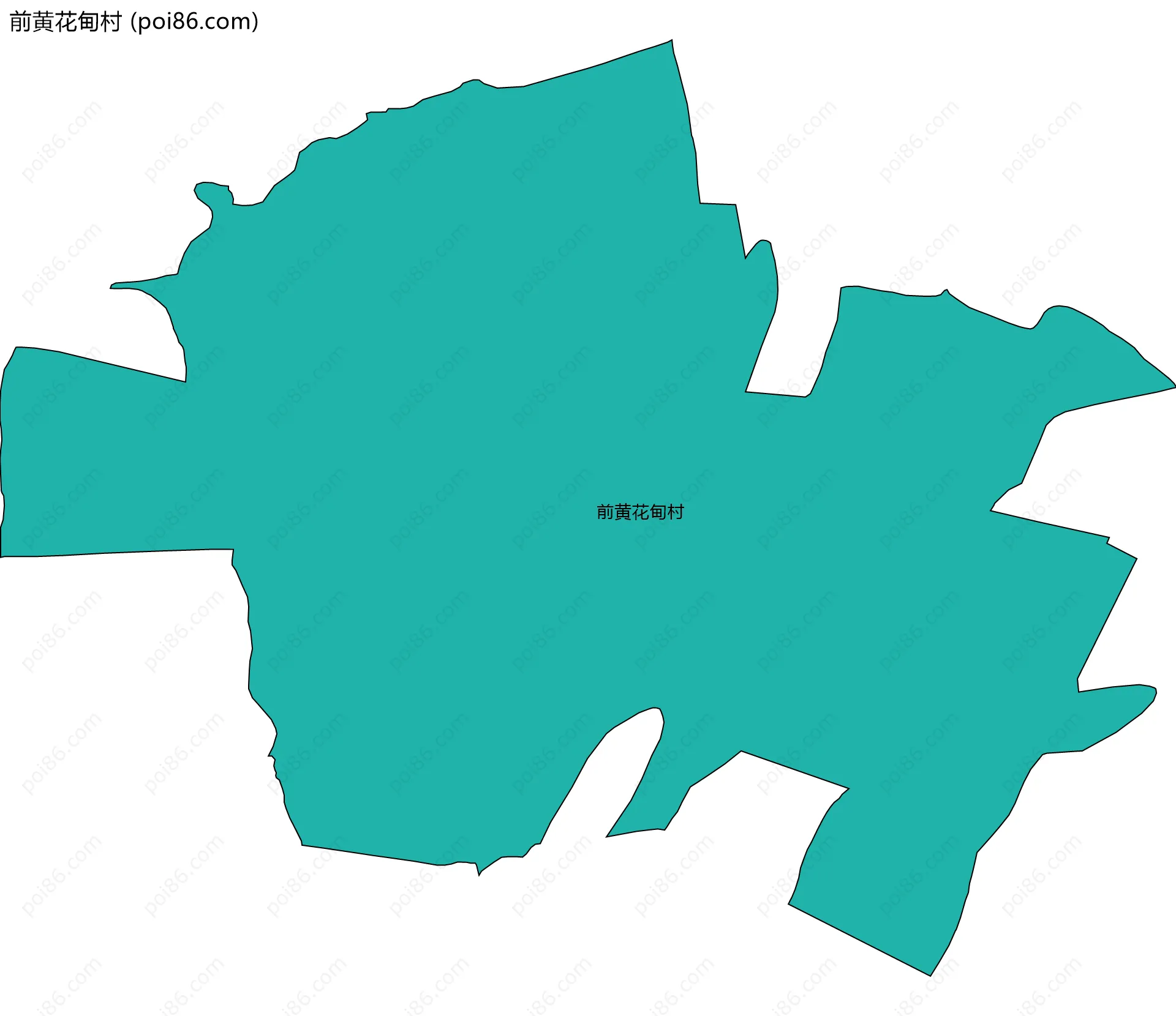 前黄花甸村边界地图
