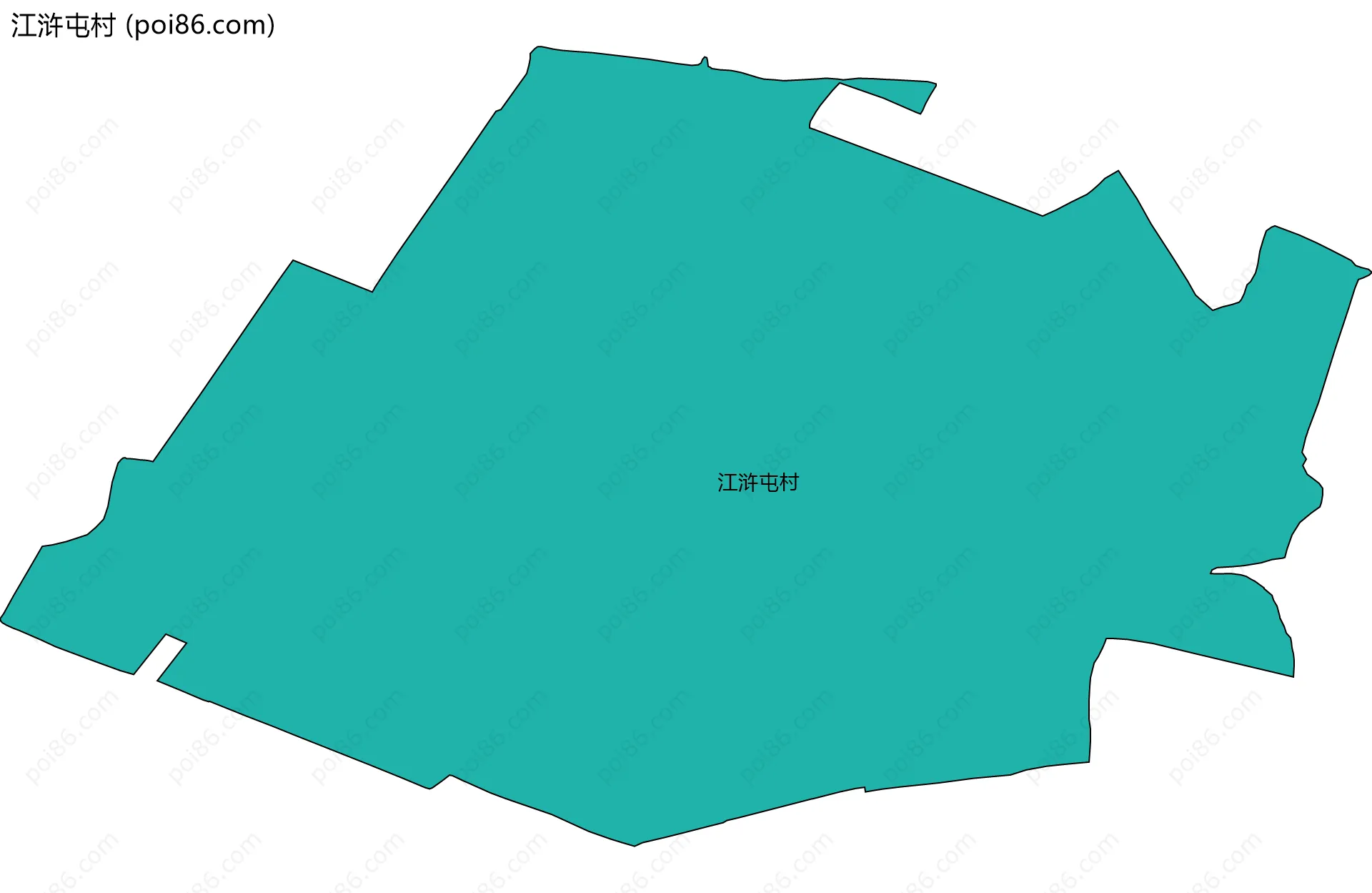 江浒屯村边界地图
