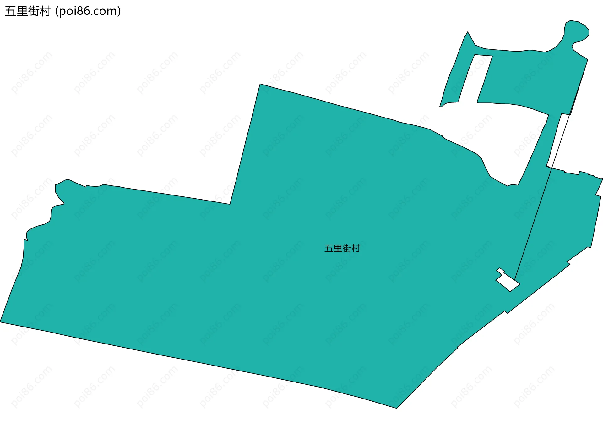 五里街村边界地图