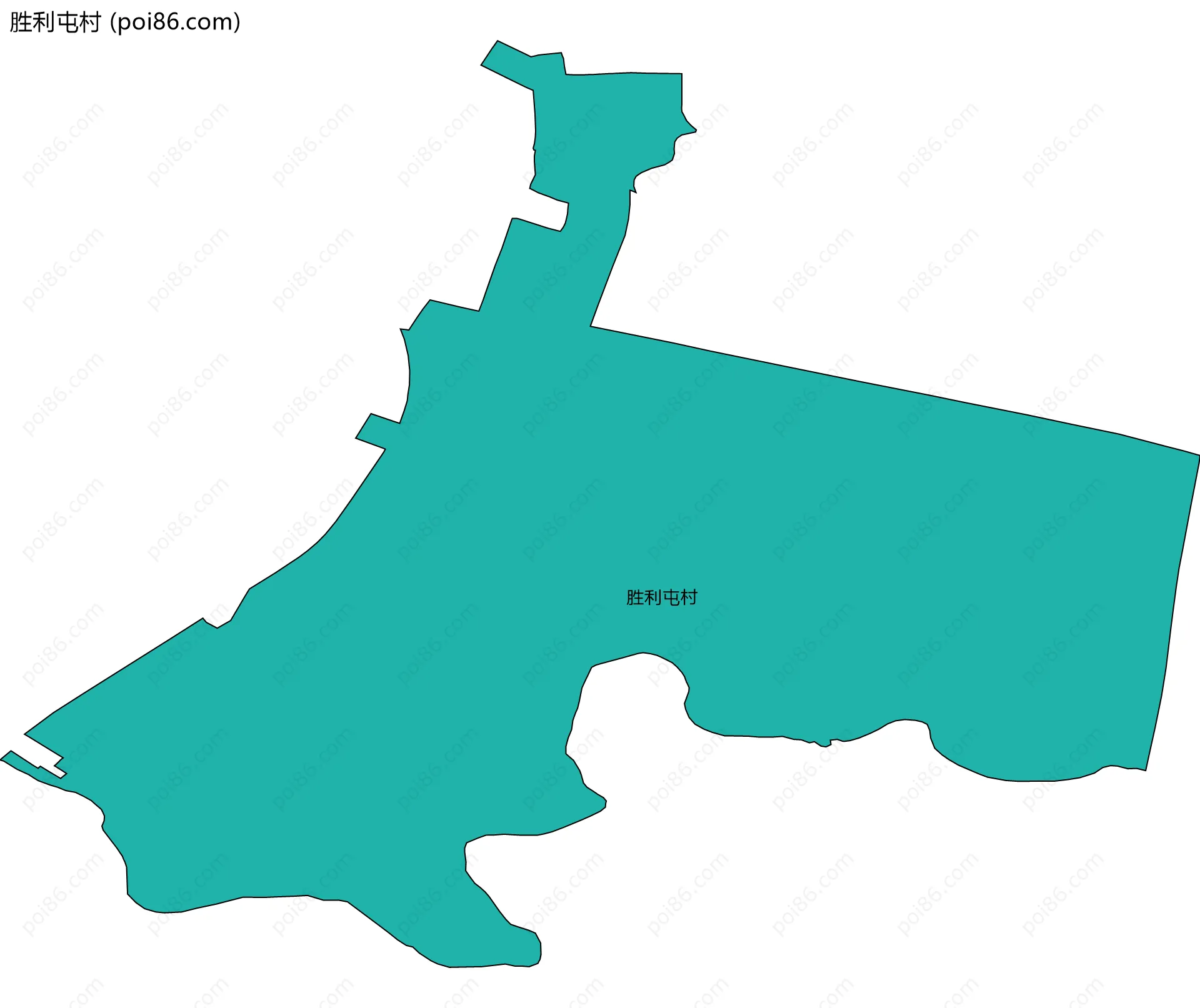 胜利屯村边界地图