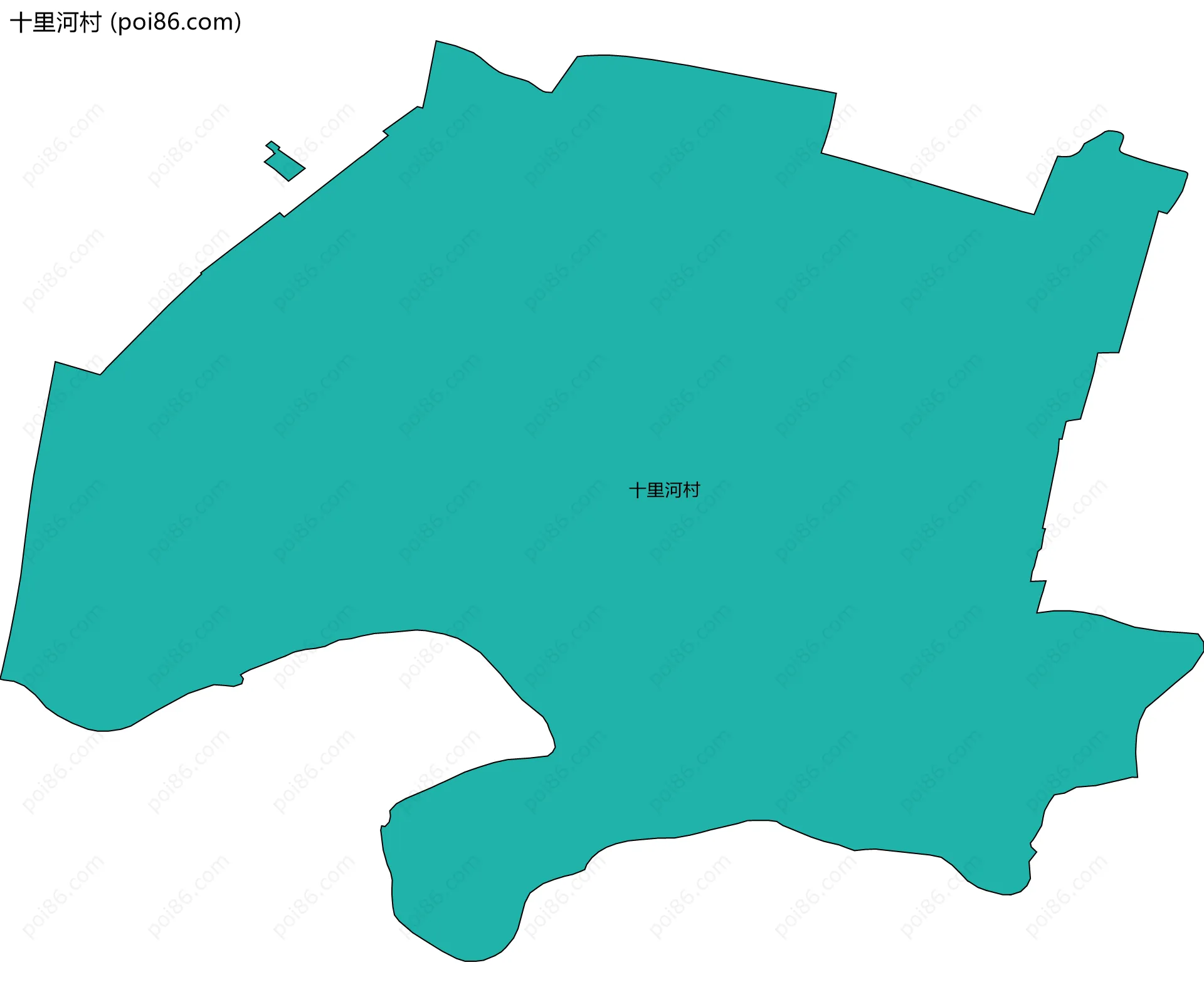 十里河村边界地图