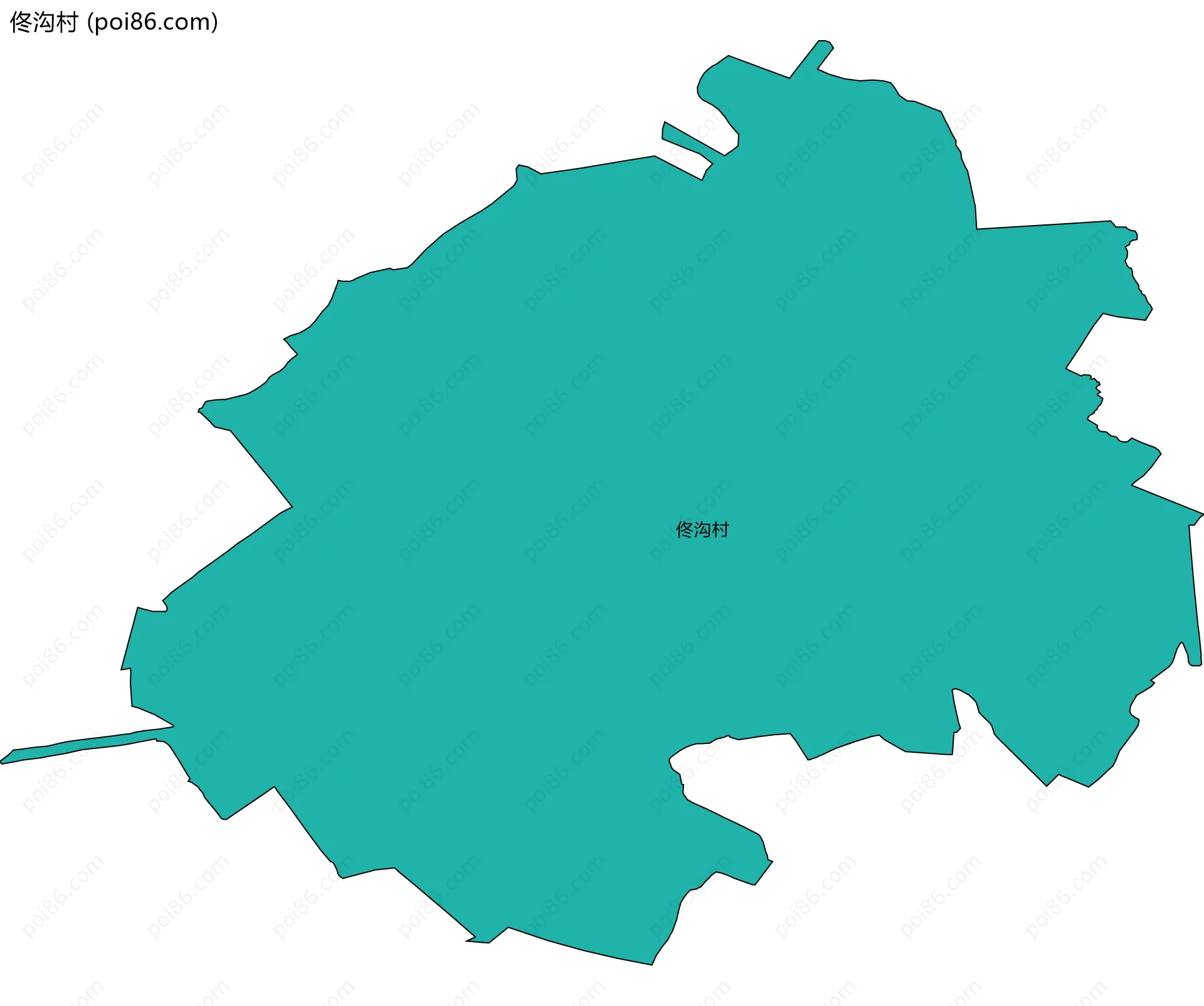 佟沟村边界地图