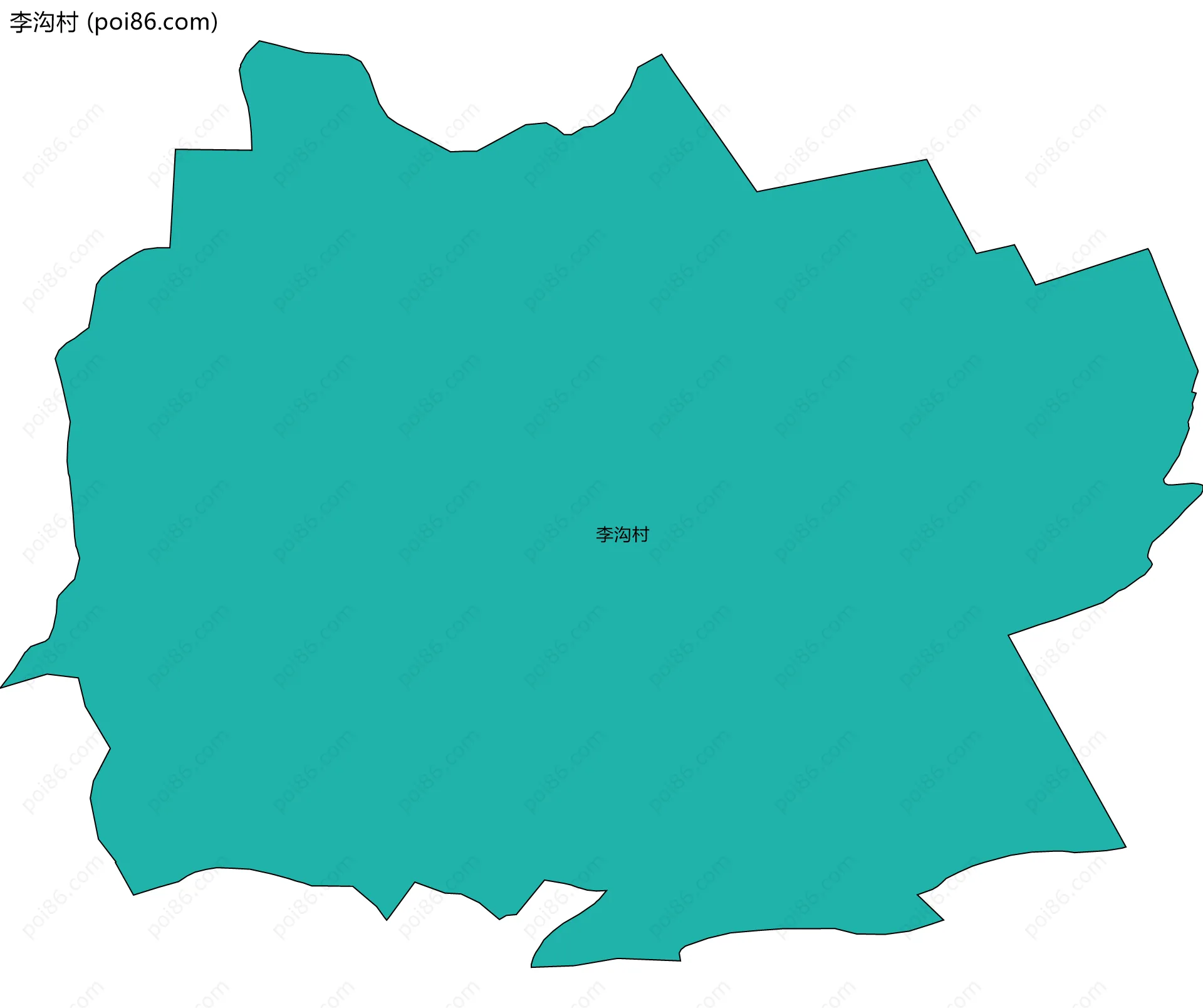 李沟村边界地图