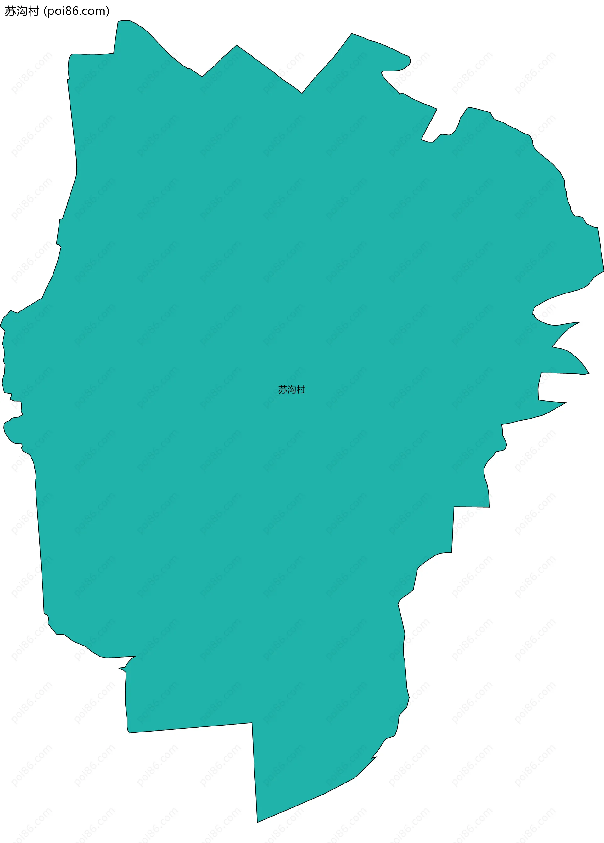 苏沟村边界地图