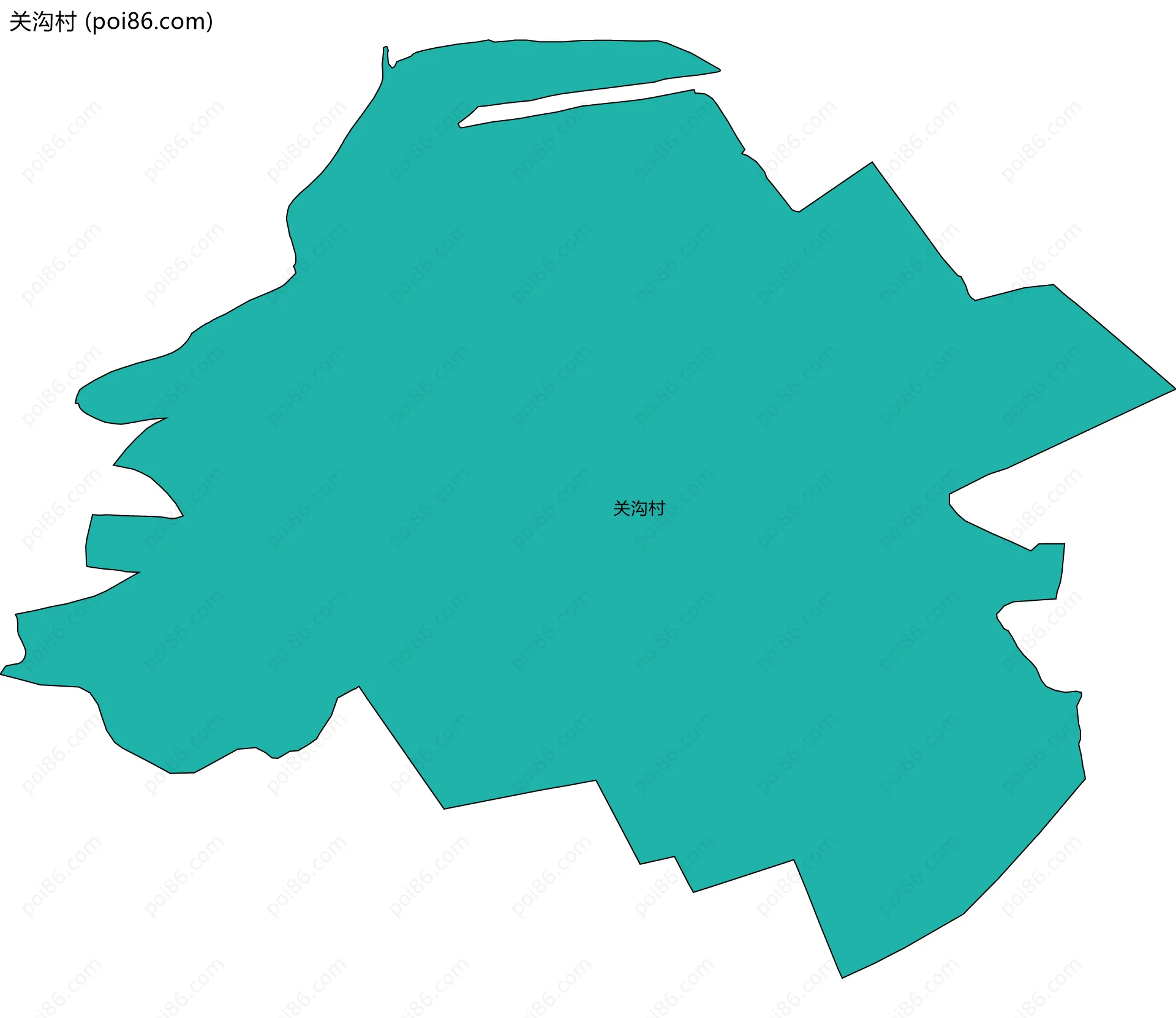 关沟村边界地图