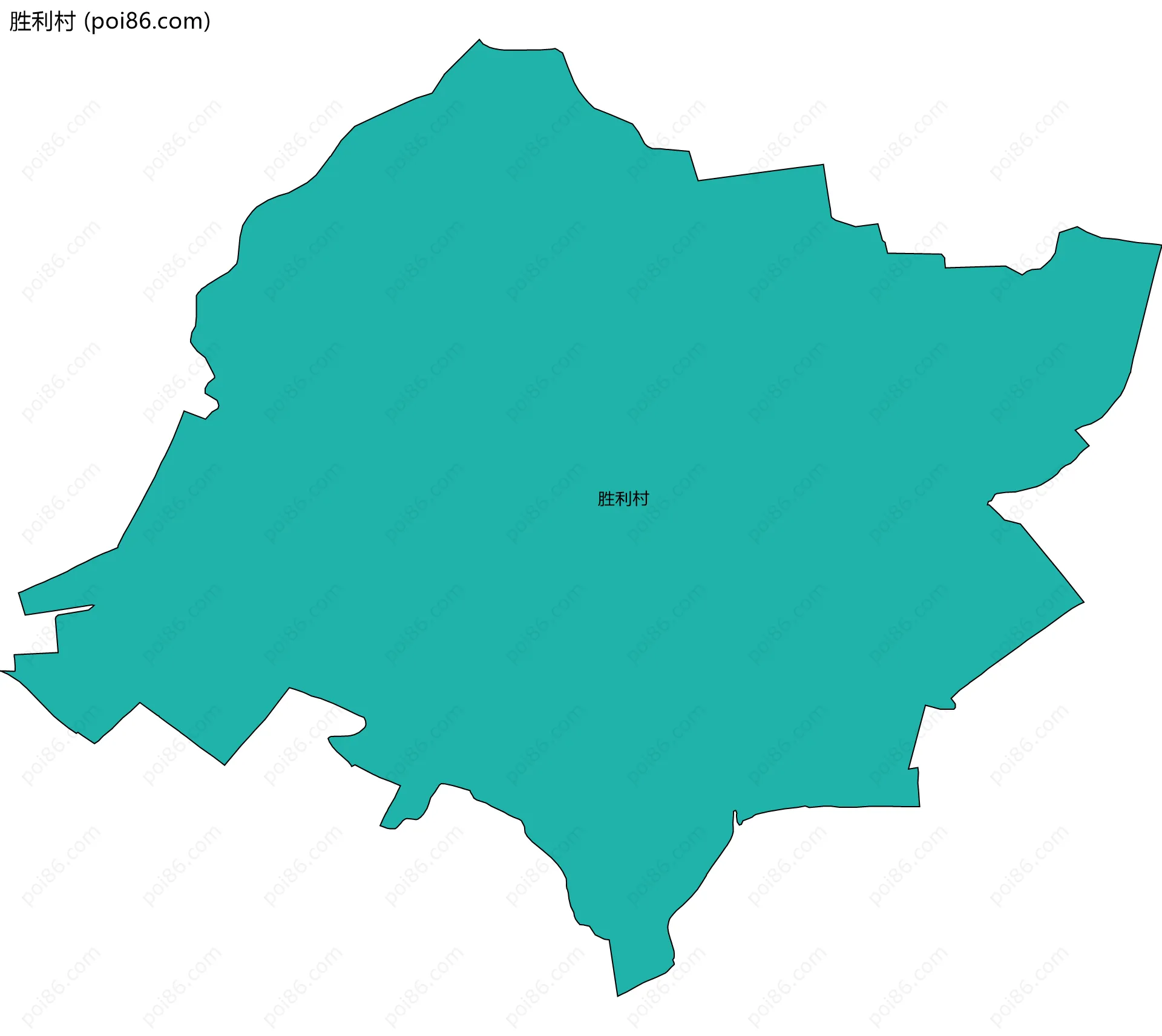 胜利村边界地图