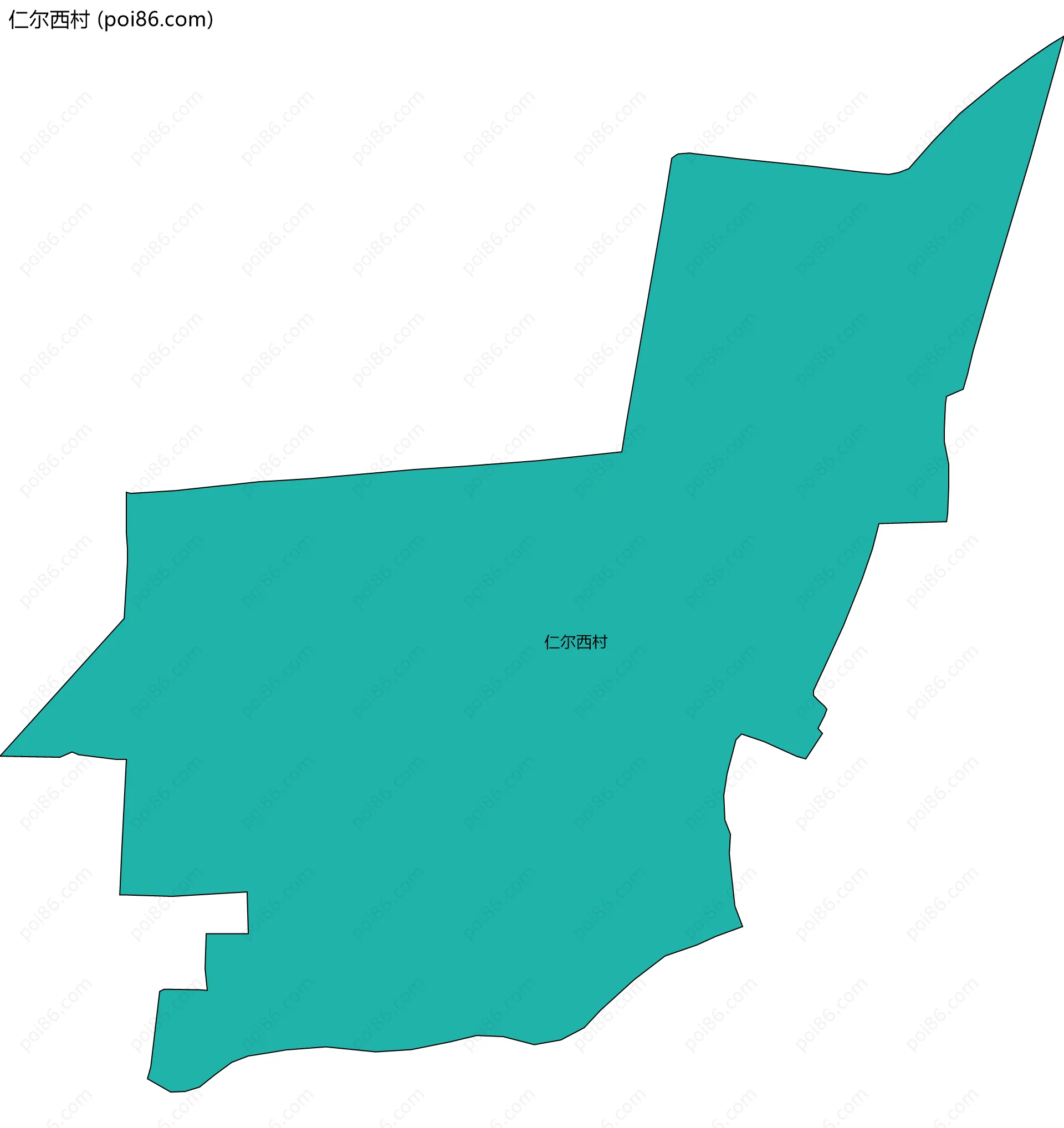 仁尔西村边界地图