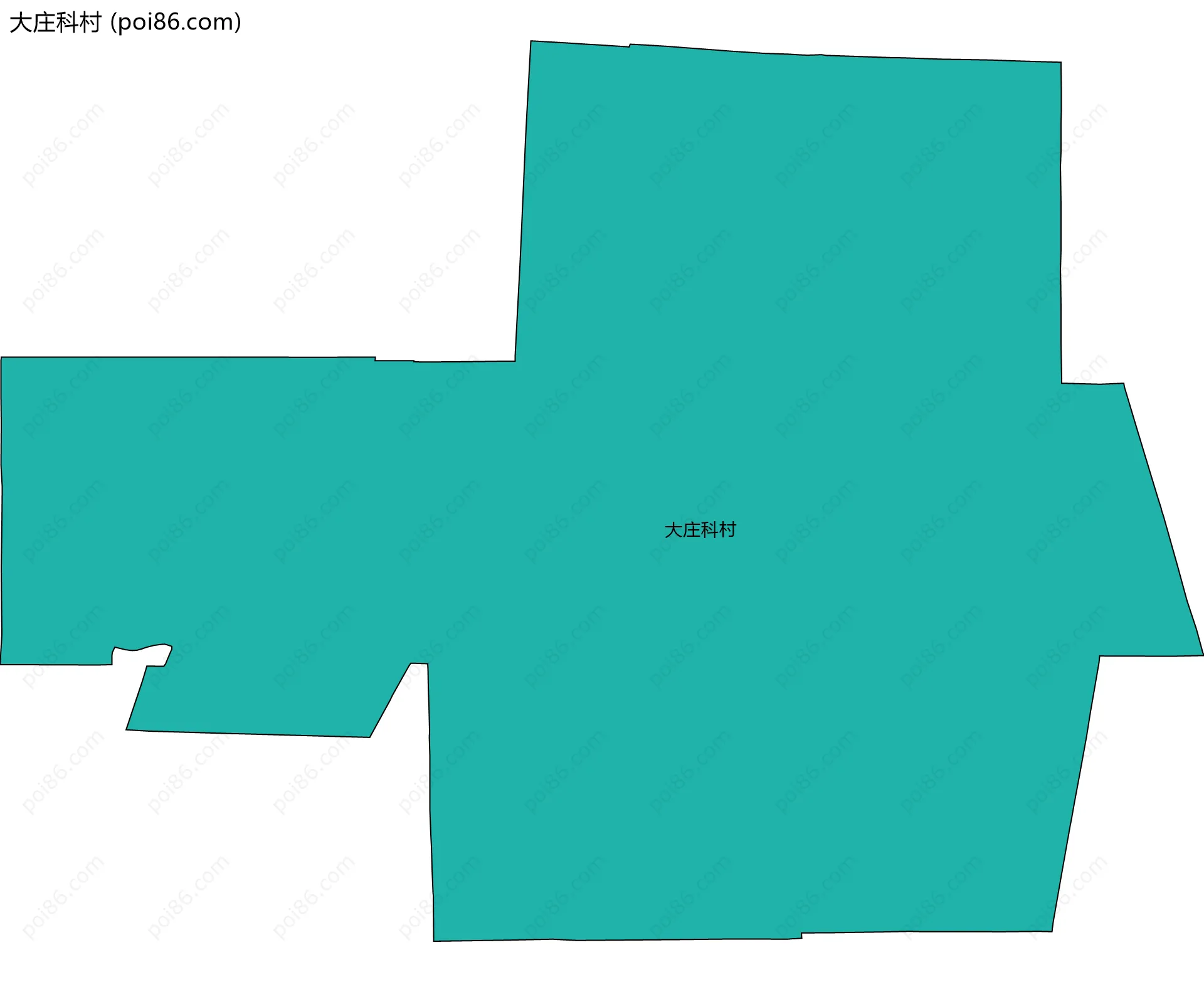 大庄科村边界地图