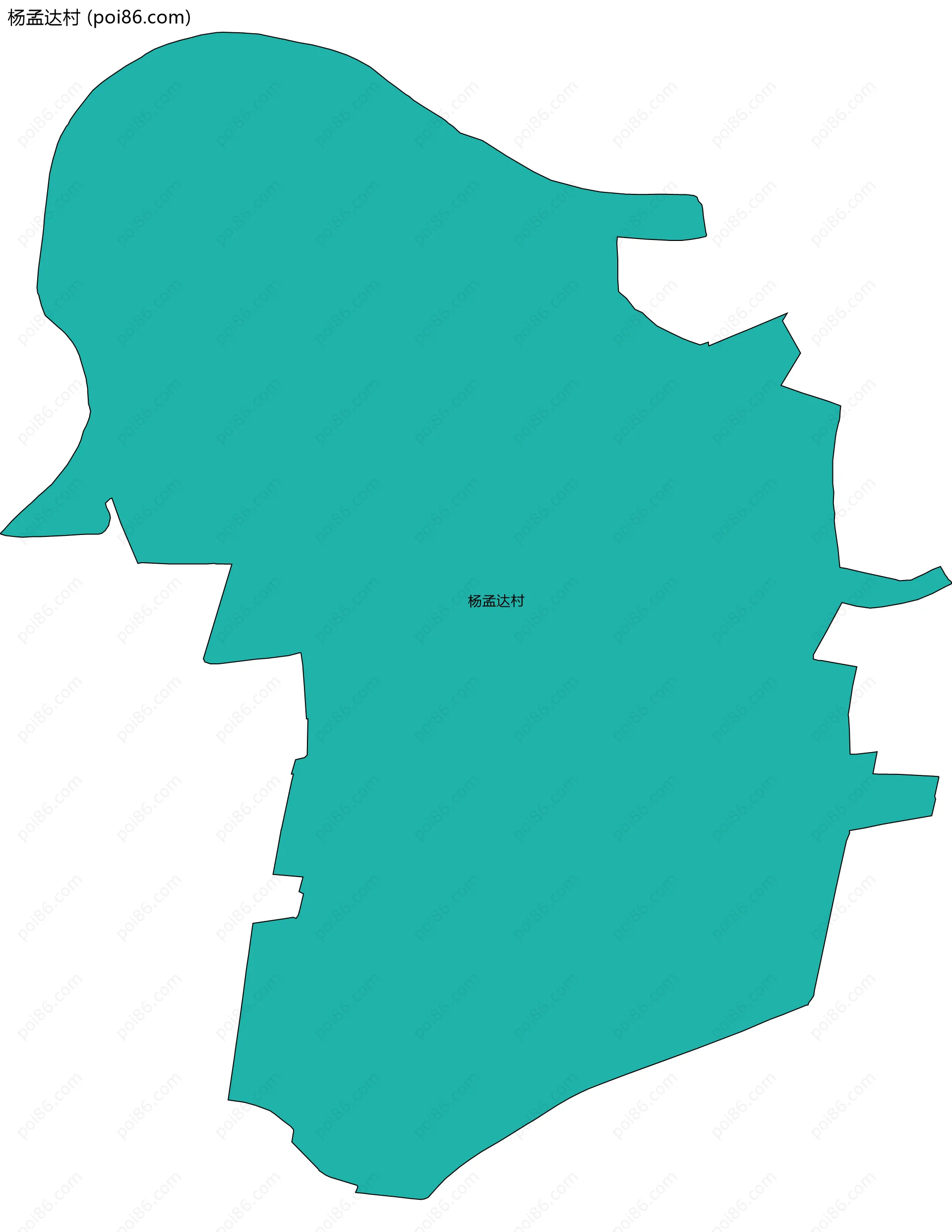 杨孟达村边界地图