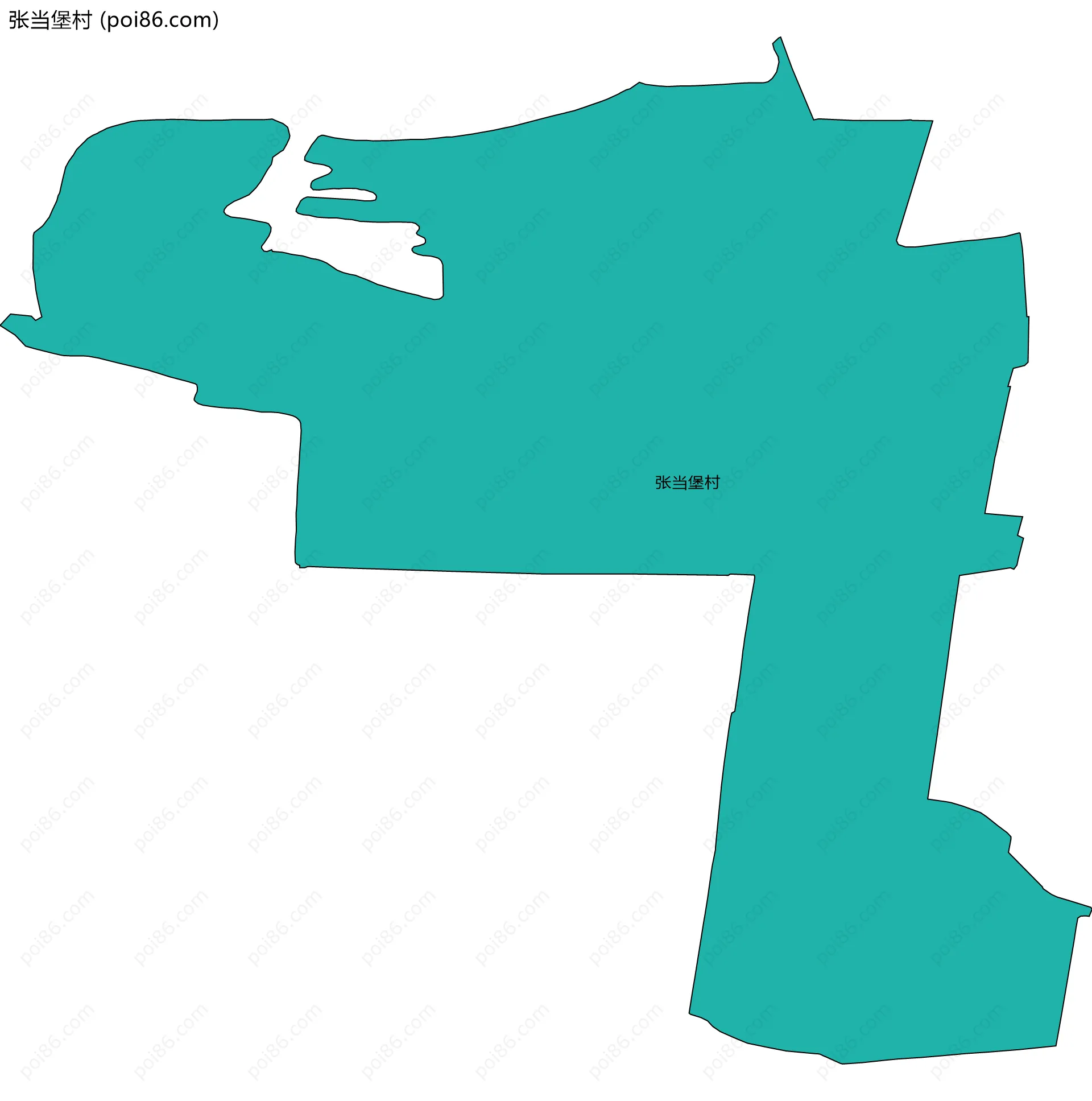 张当堡村边界地图