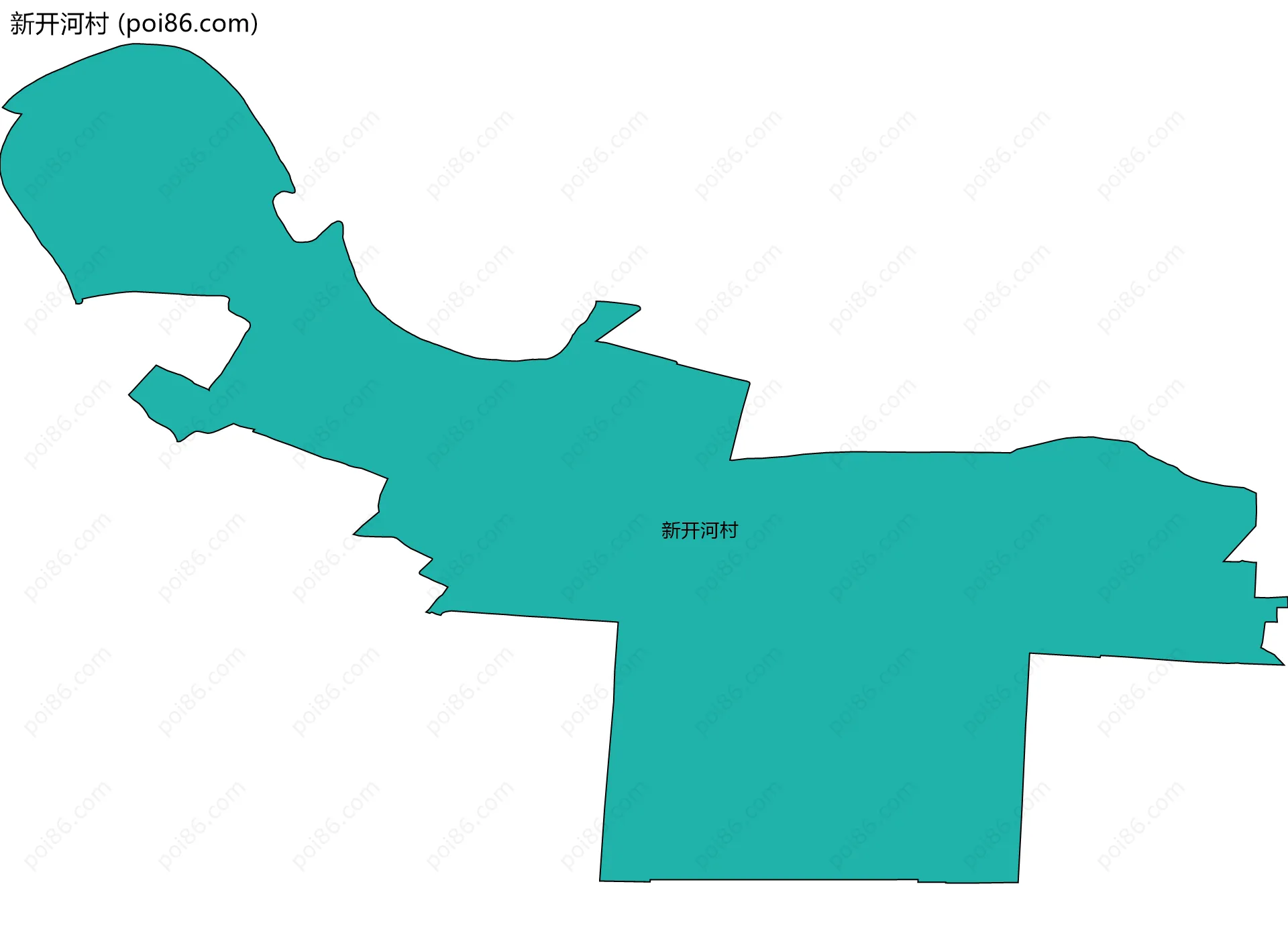 新开河村边界地图