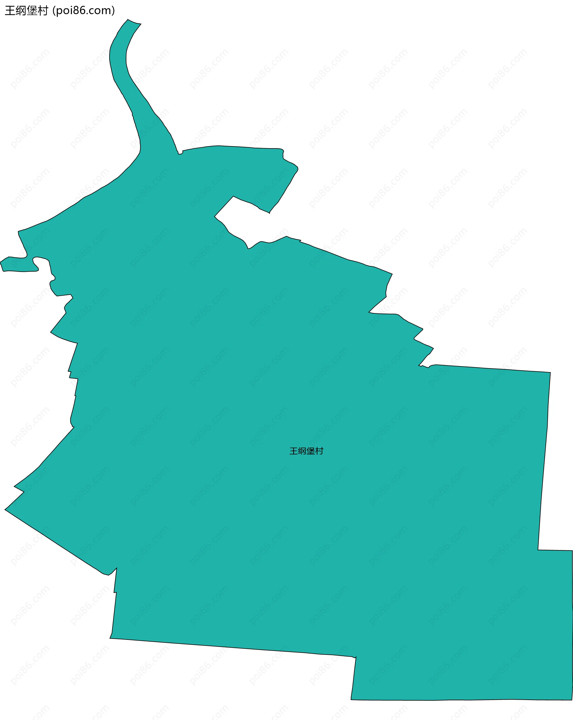 王纲堡村边界地图