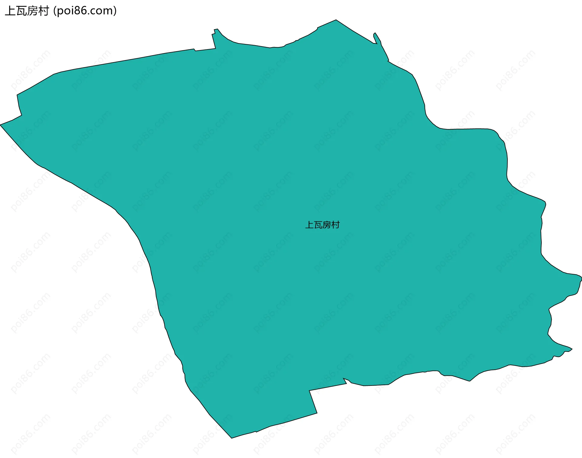 上瓦房村边界地图