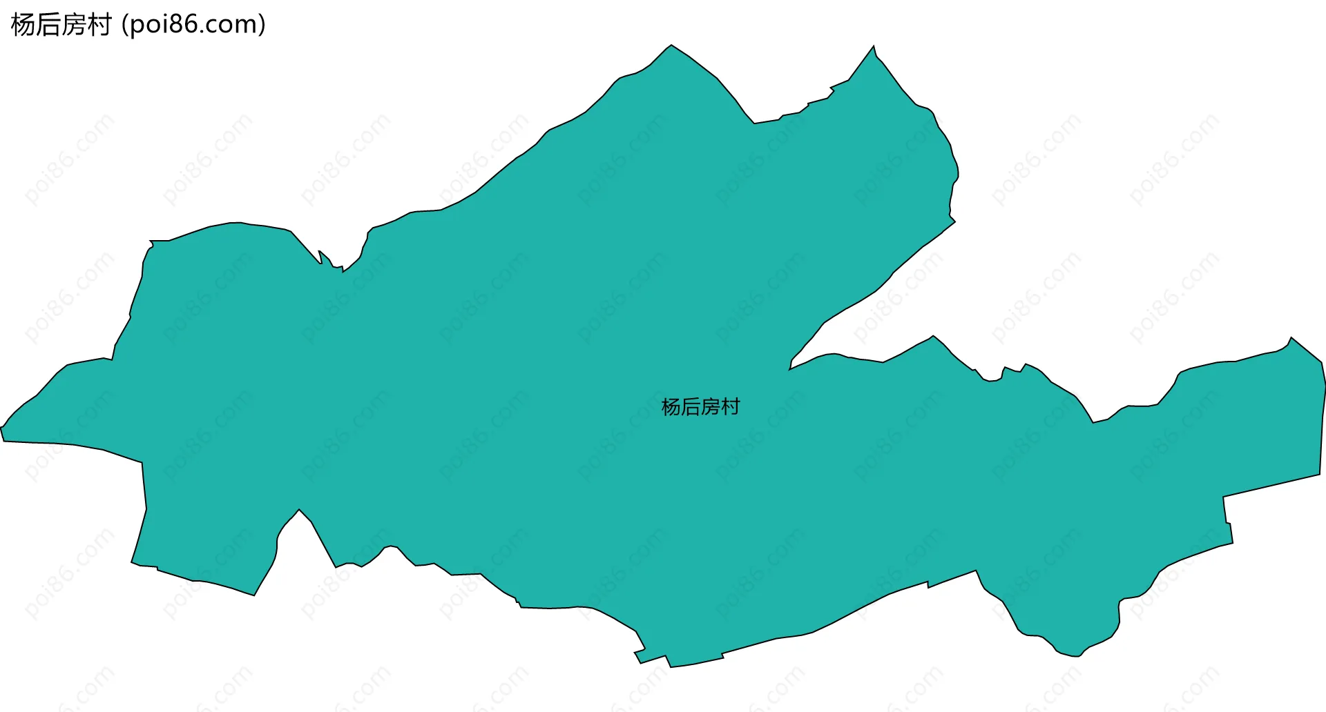 杨后房村边界地图