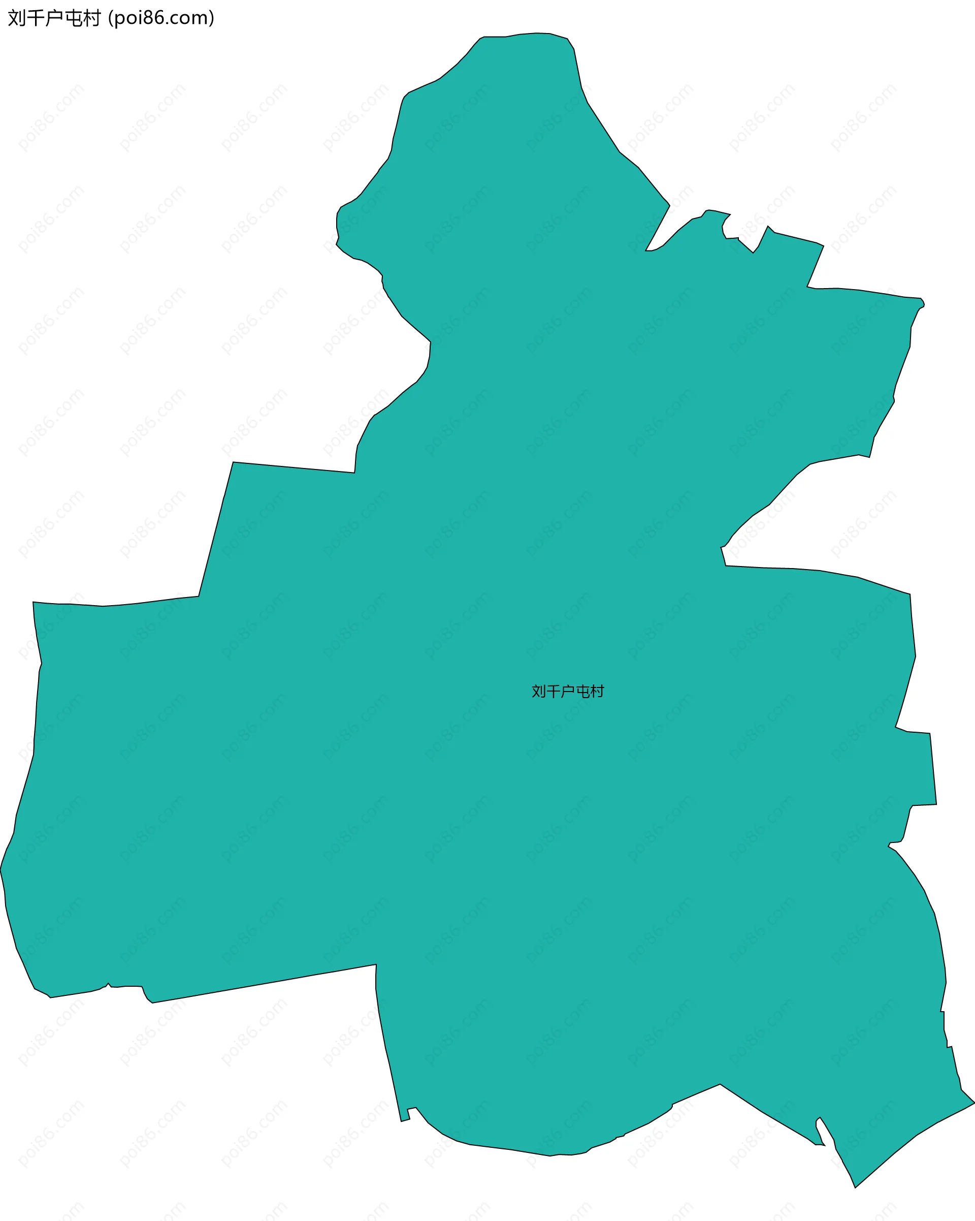 刘千户屯村边界地图