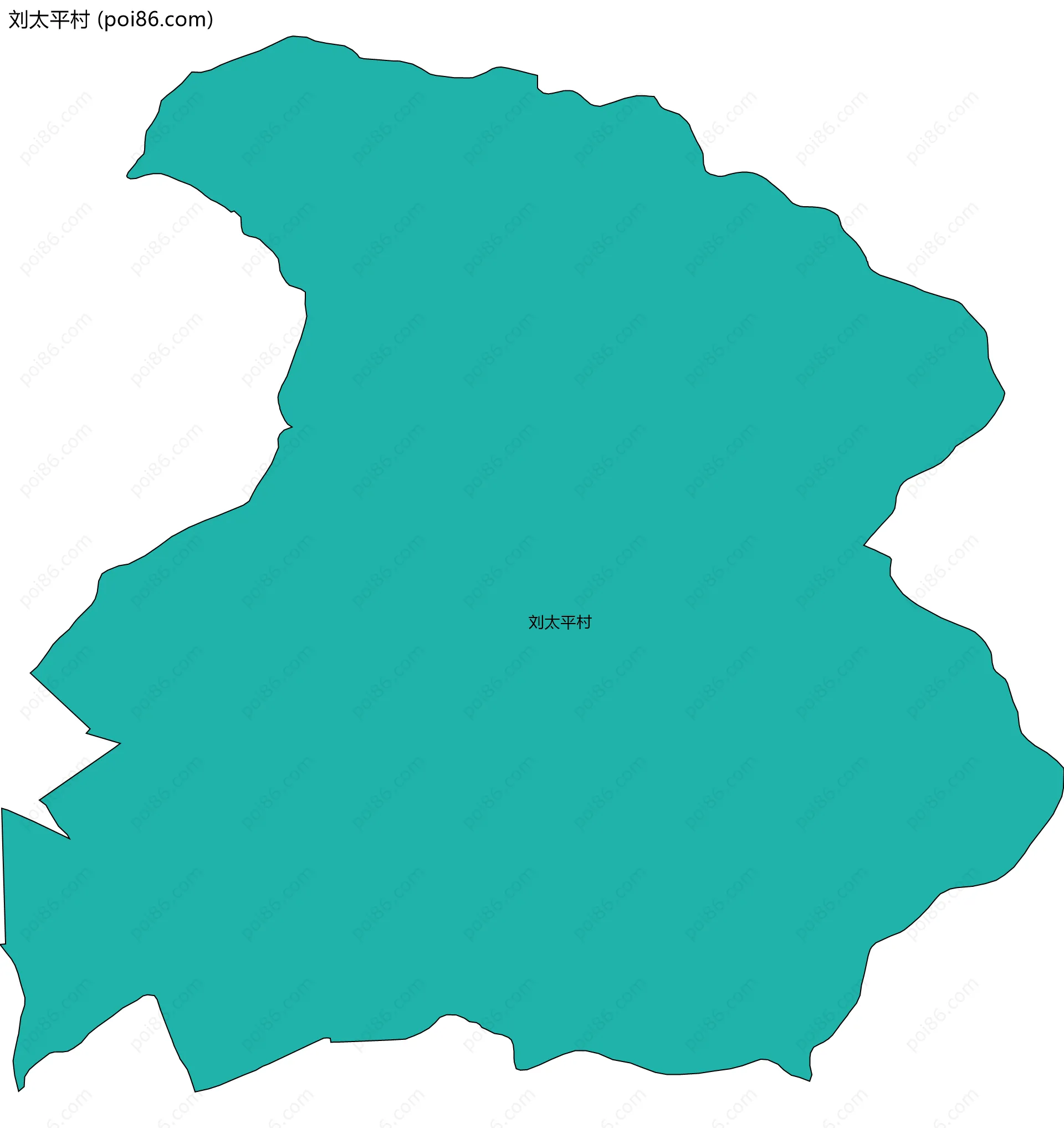 刘太平村边界地图