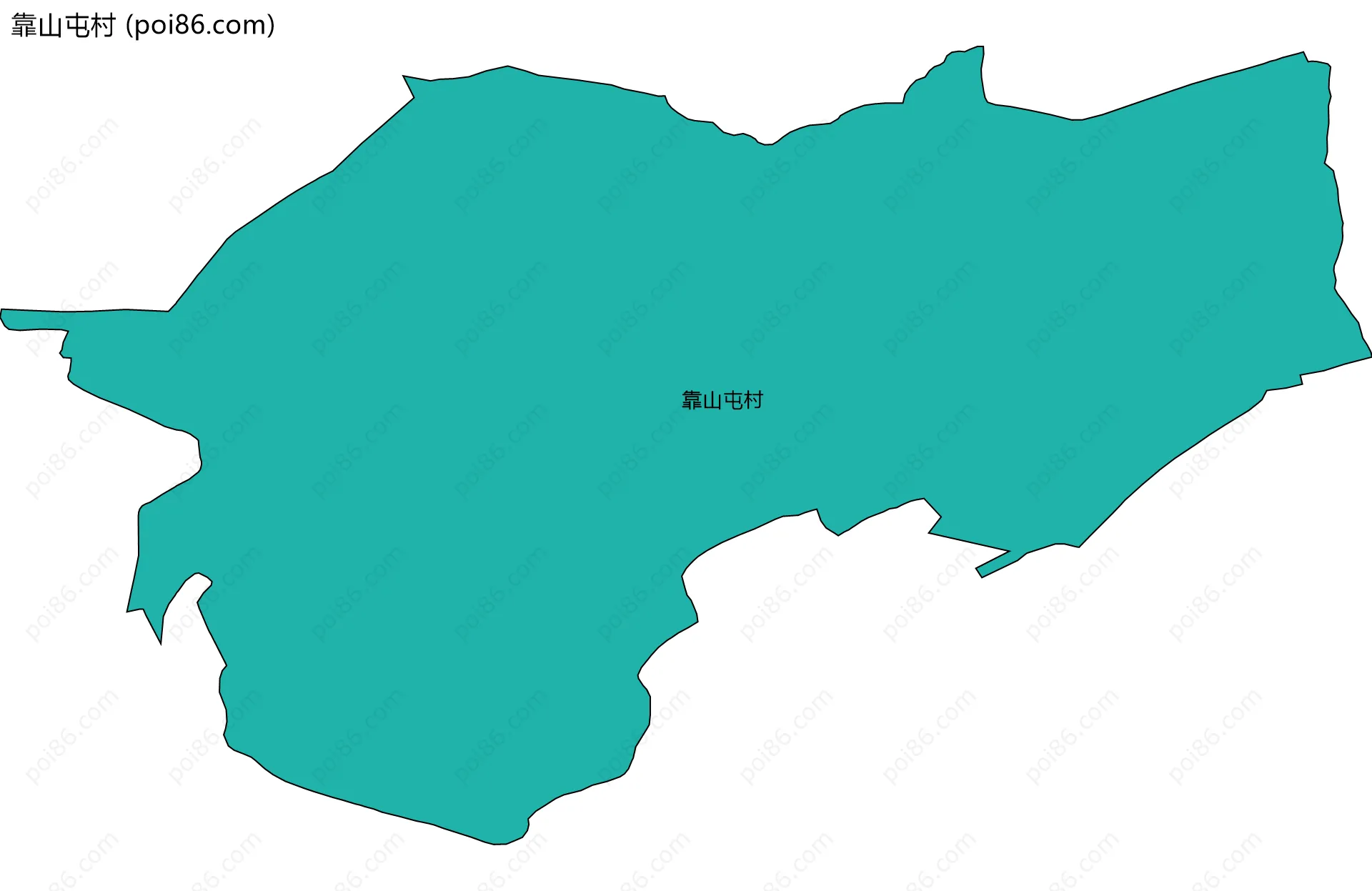 靠山屯村边界地图