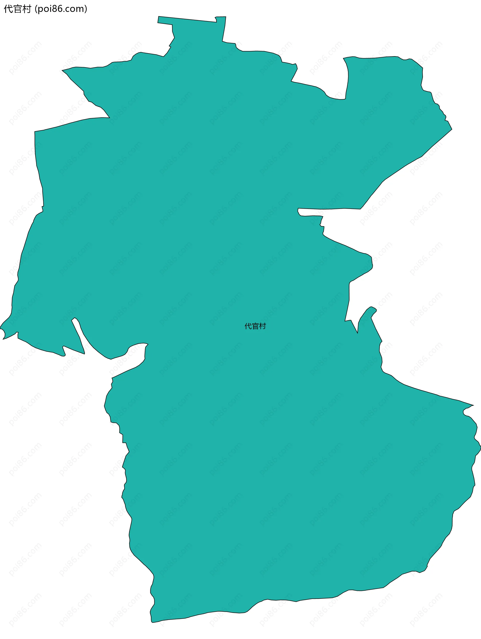 代官村边界地图