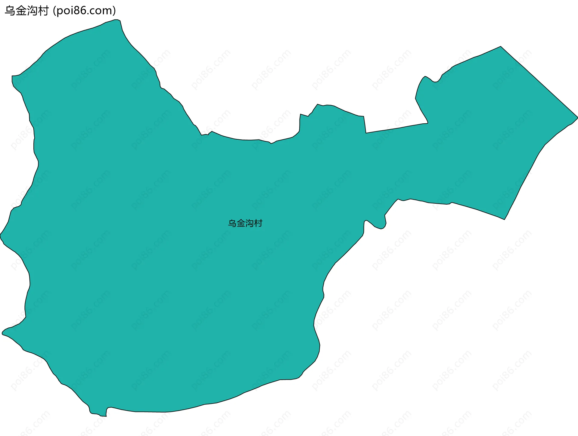 乌金沟村边界地图