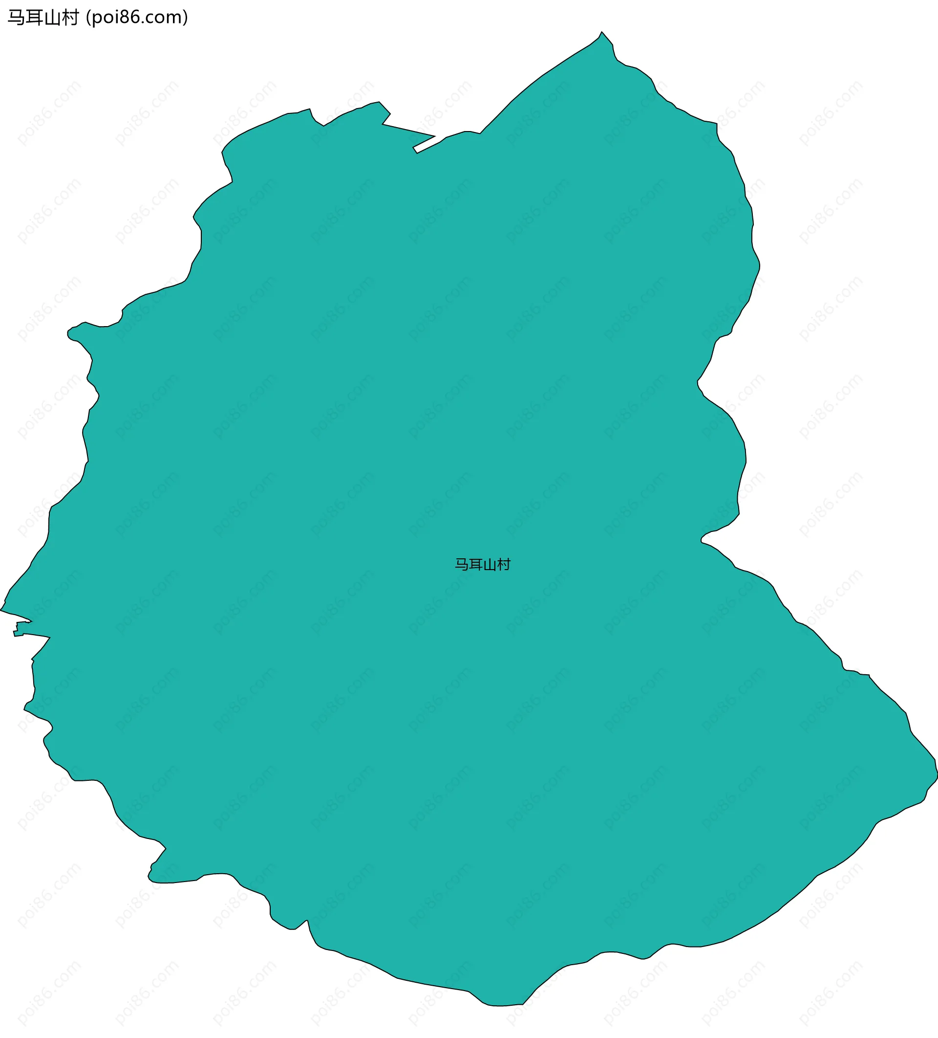 马耳山村边界地图