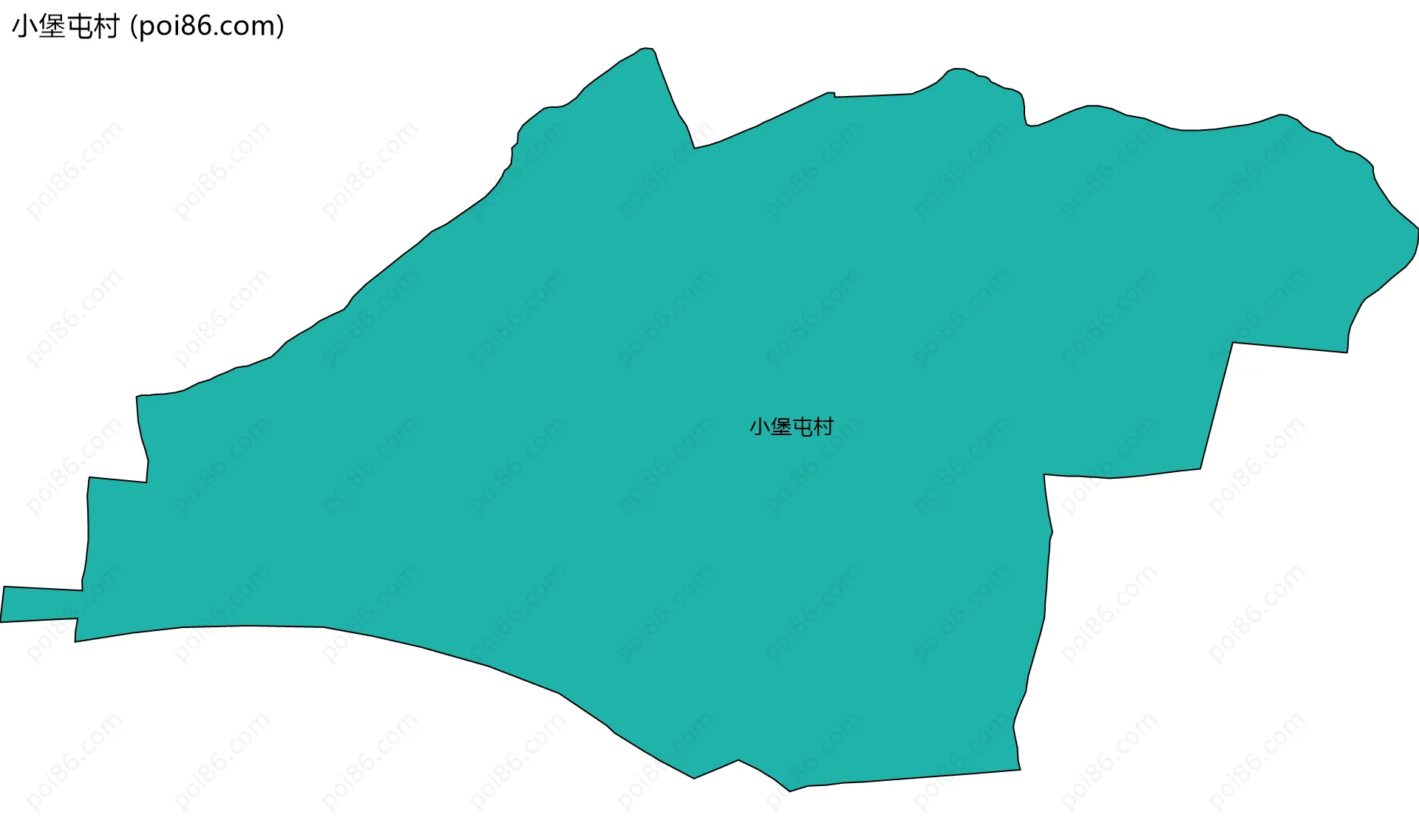 小堡屯村边界地图