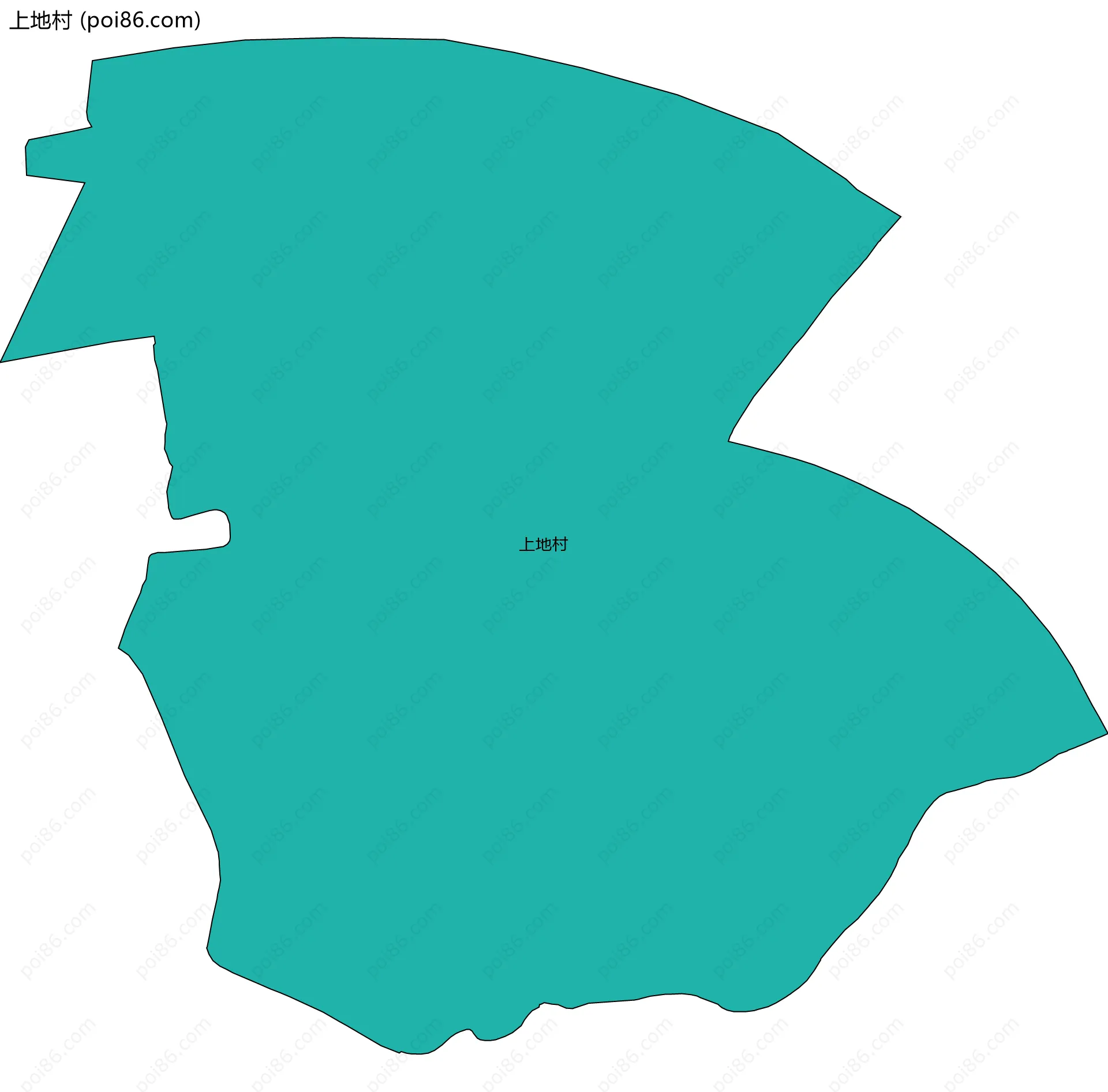 上地村边界地图