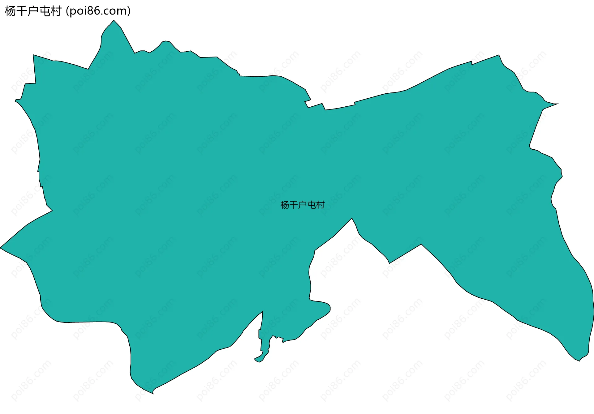 杨千户屯村边界地图