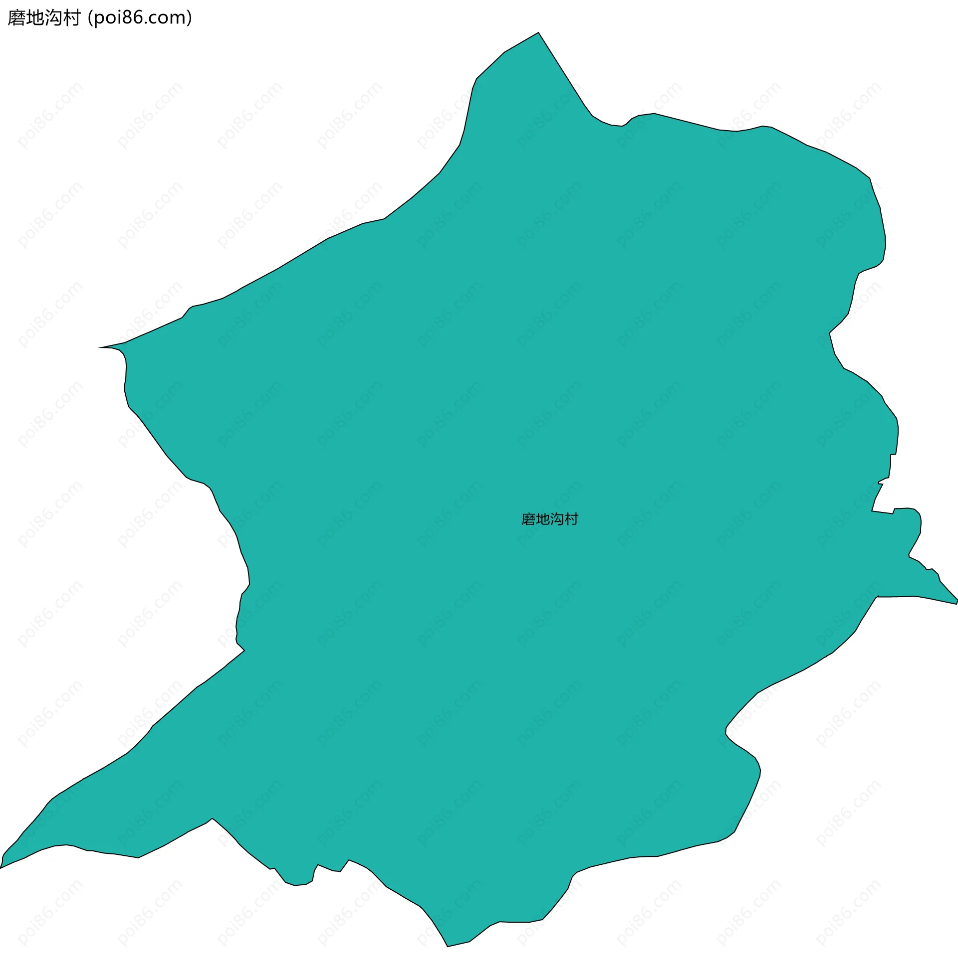 磨地沟村边界地图