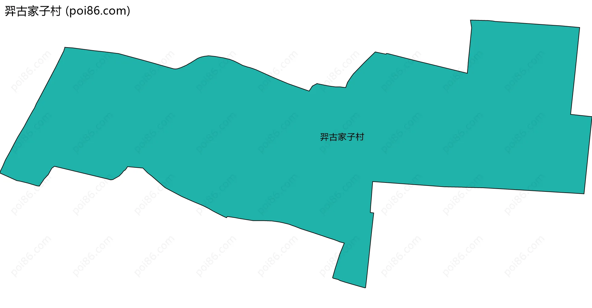 羿古家子村边界地图